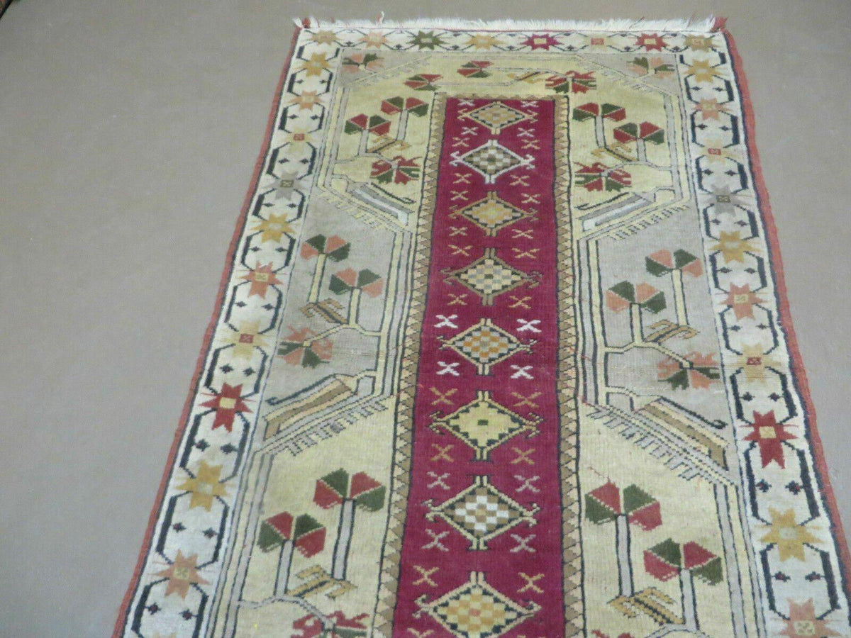 3' X 5' Vintage Handmade Turkish Turkey Oushak MILAS Wool Accent Rug Carpet Nice - Jewel Rugs, view 4