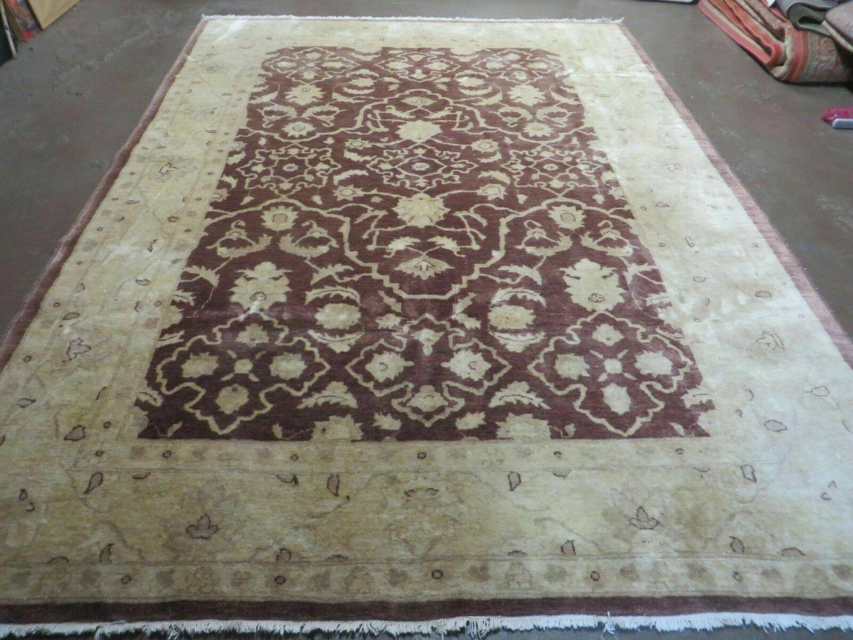 7' X 10' Vintage Fine Handmade Pakistan Peshawar Chobi Floral Wool Rug Vegy Dye - Jewel Rugs, view 2