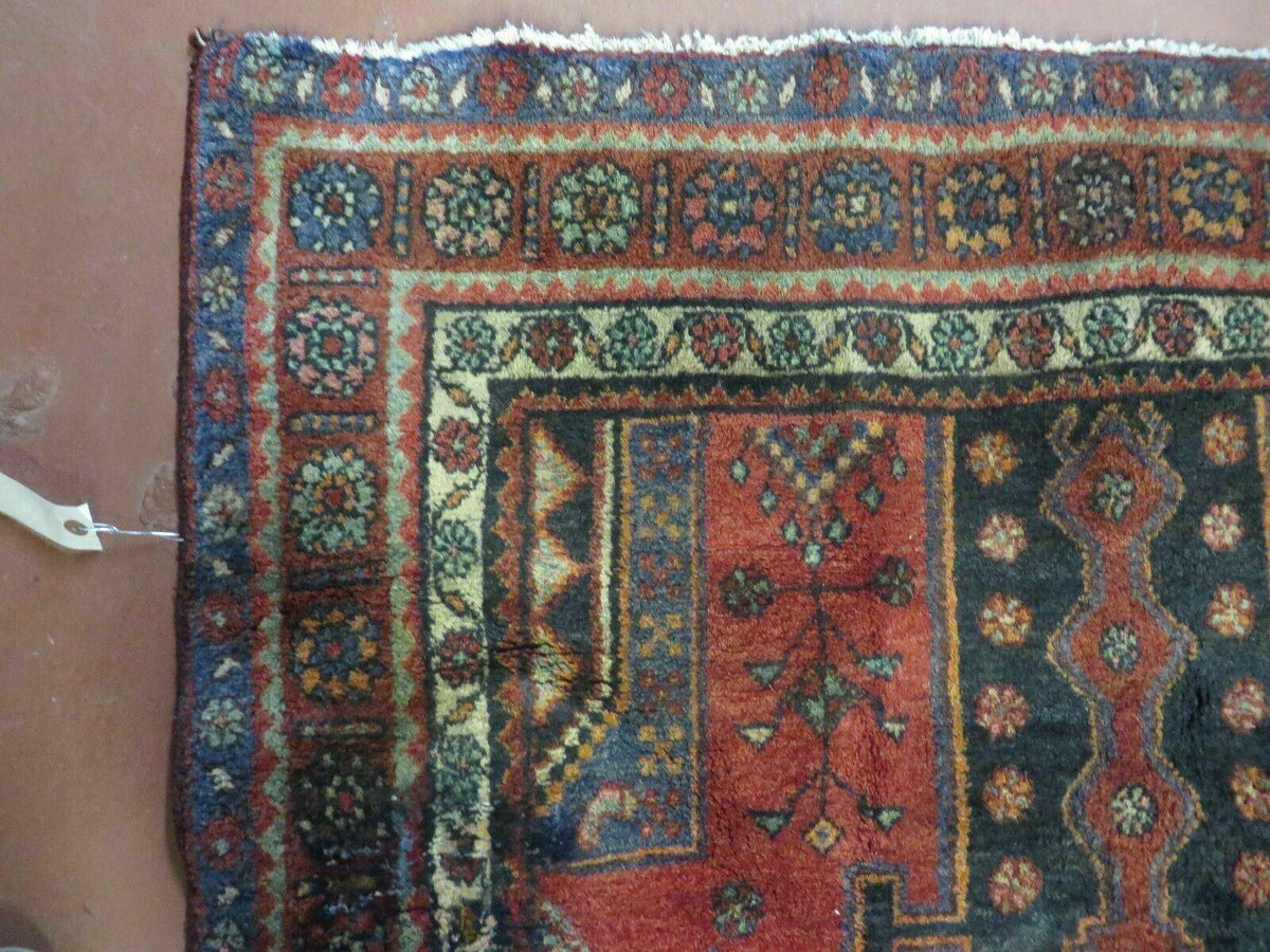 4' X 9' Antique Handmade Turkish Tribal Oriental Geometric Wool Rug # 605 - Jewel Rugs, view 7
