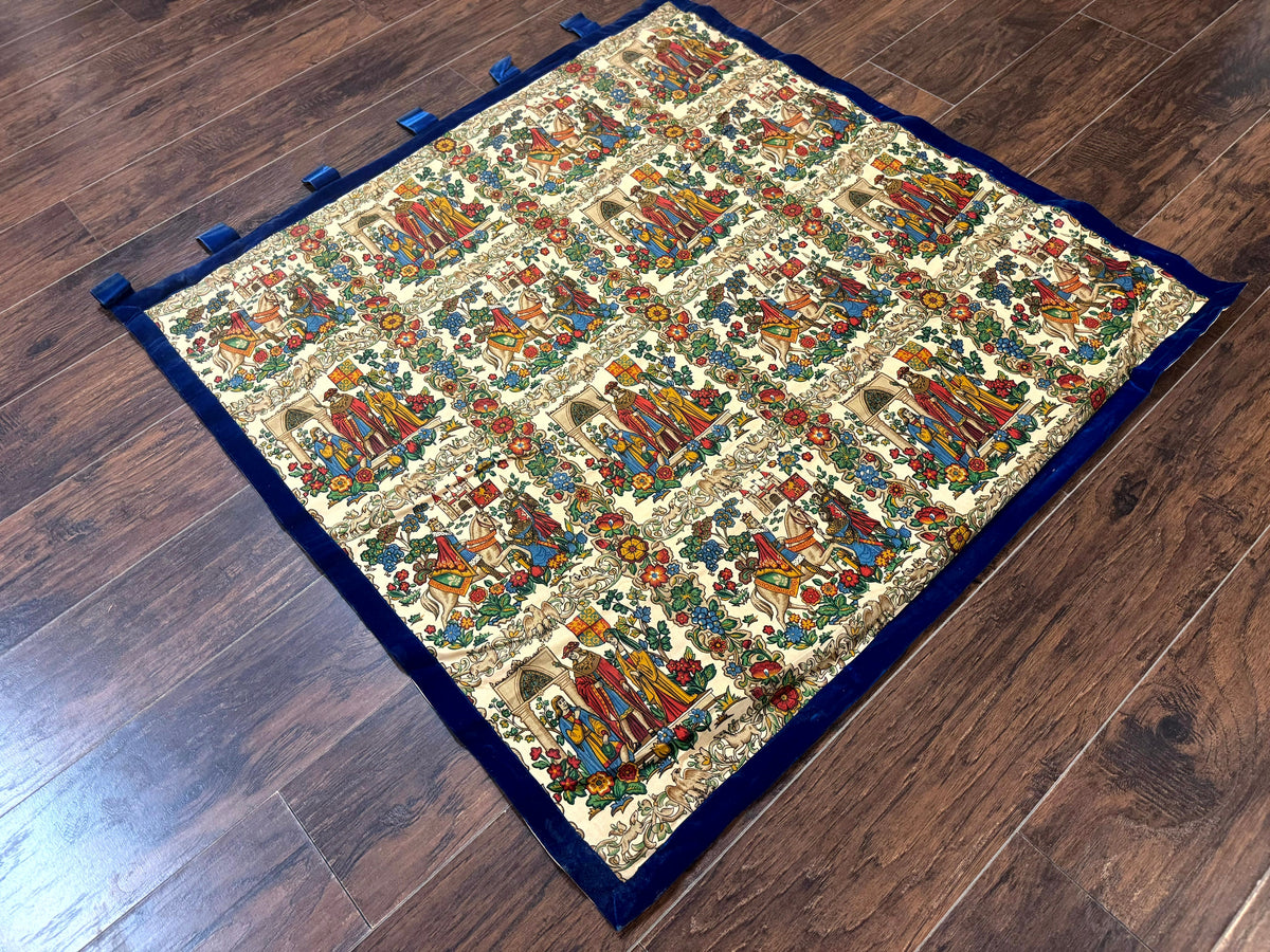 Vintage European Tapestry 4x4, Medievel Design - Jewel Rugs, view 13