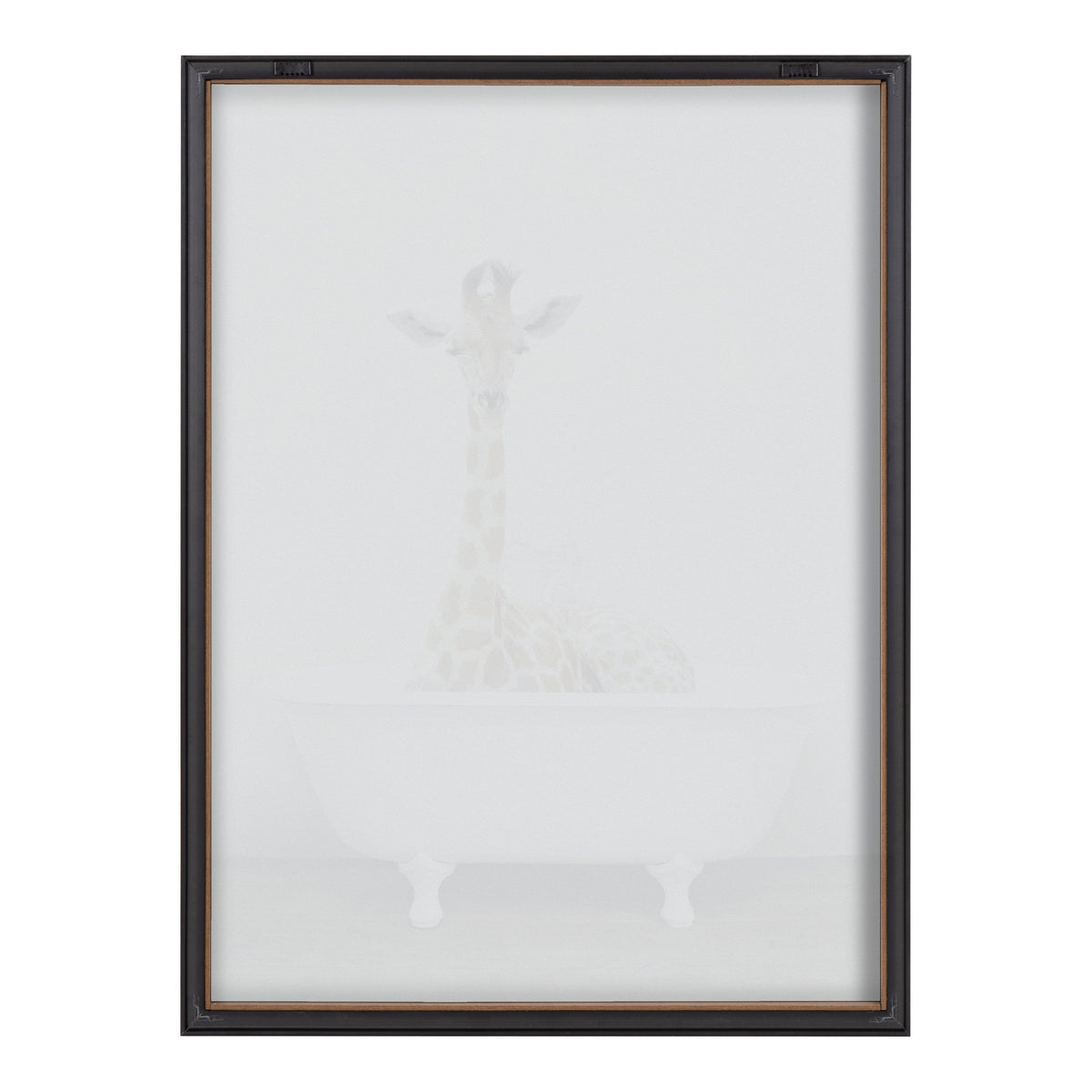 Blake Giraffe 2 in Tub Color Framed Printed Glass by Amy Peterson Art Studio