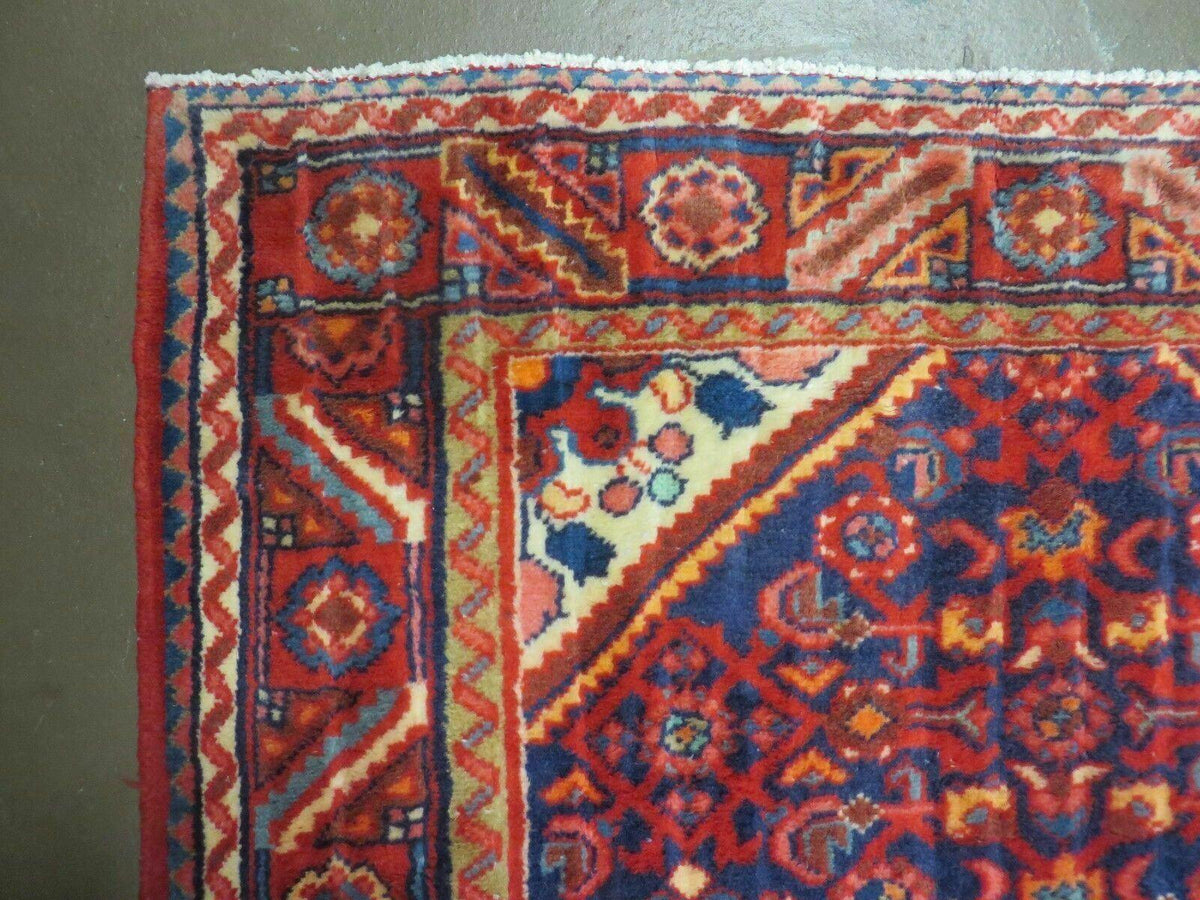 3' 6" X 10' 4" Antique Handmade India Floral Oriental Wool Runner Rug # 128 - Jewel Rugs, view 7