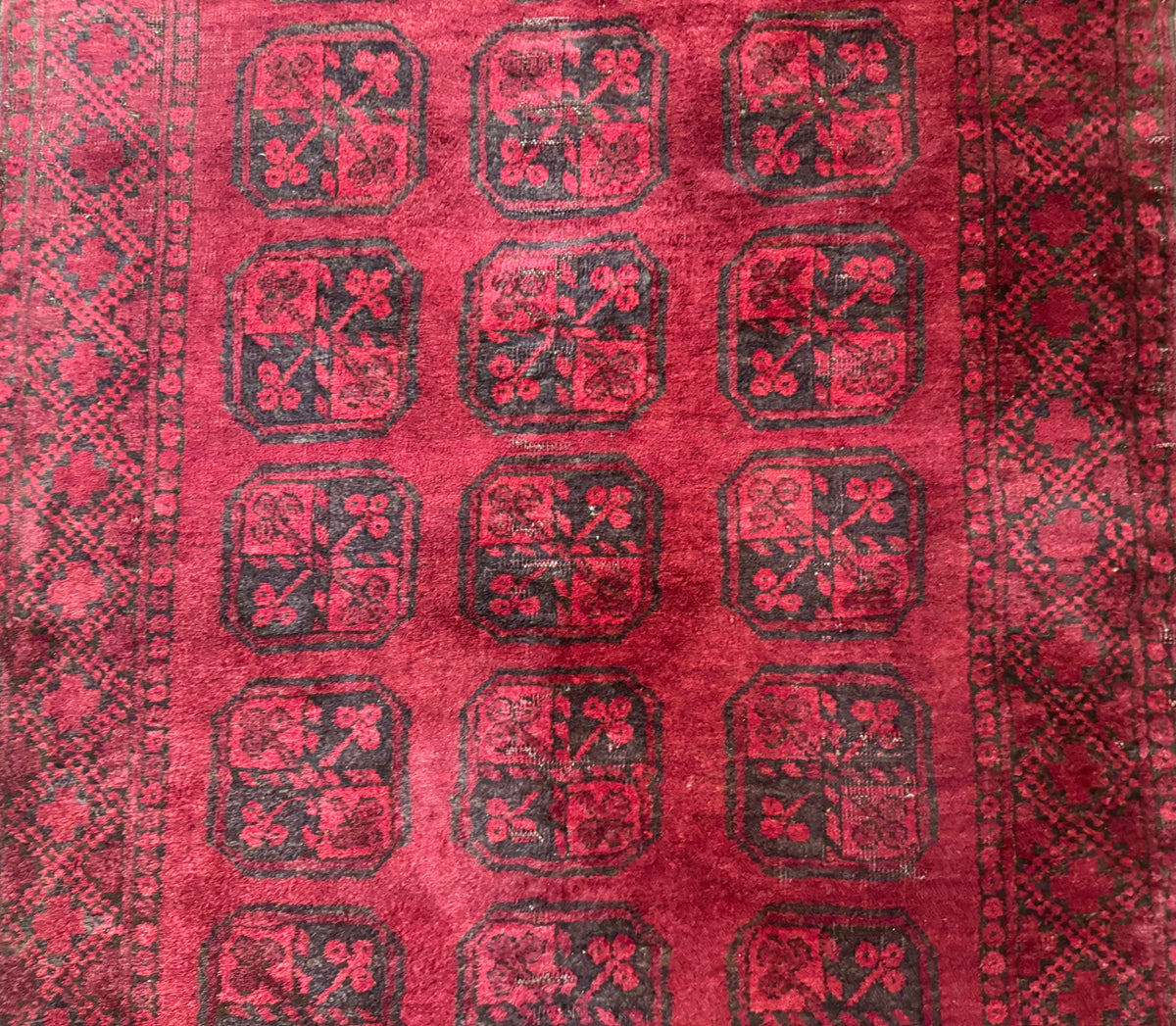 Afghan Turkoman Bokhara Bashir Rug 3x6, Red - Jewel Rugs, view 5