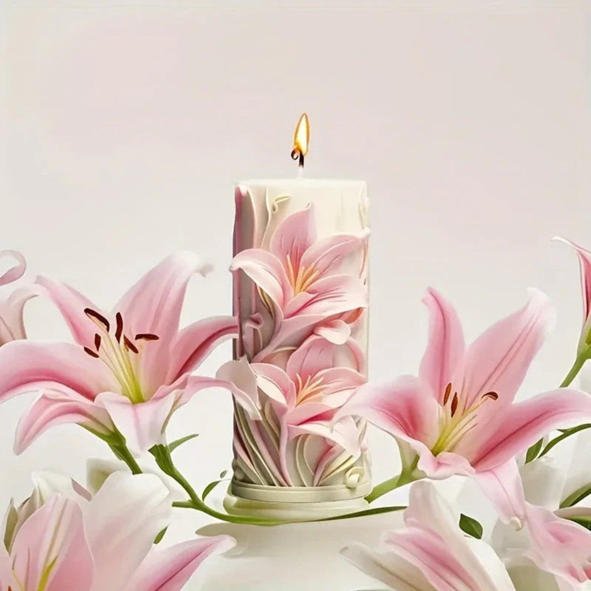 Candle Mold - Tulip White