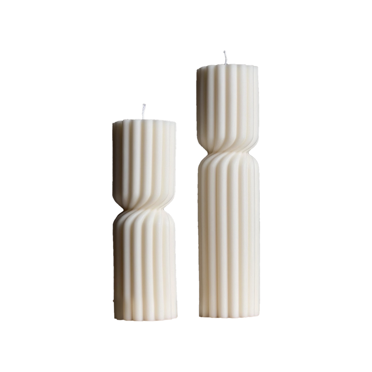 Fluted Hourglass Pillar Candle - Source by Studio Skara