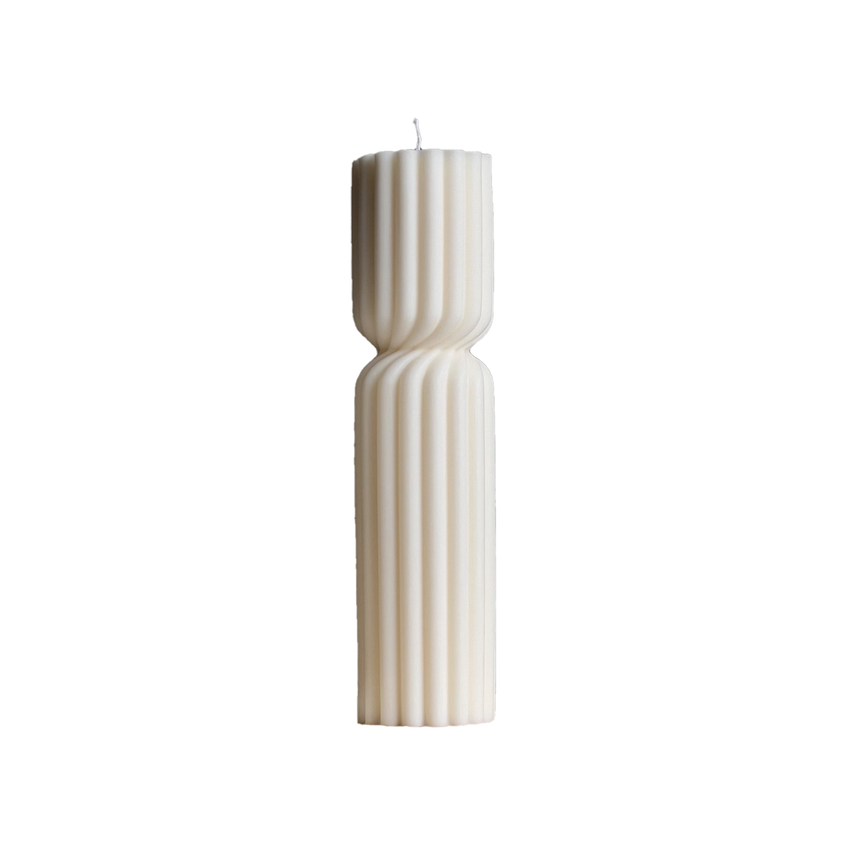 Fluted Hourglass Pillar Candle - Source by Studio Skara, view 3
