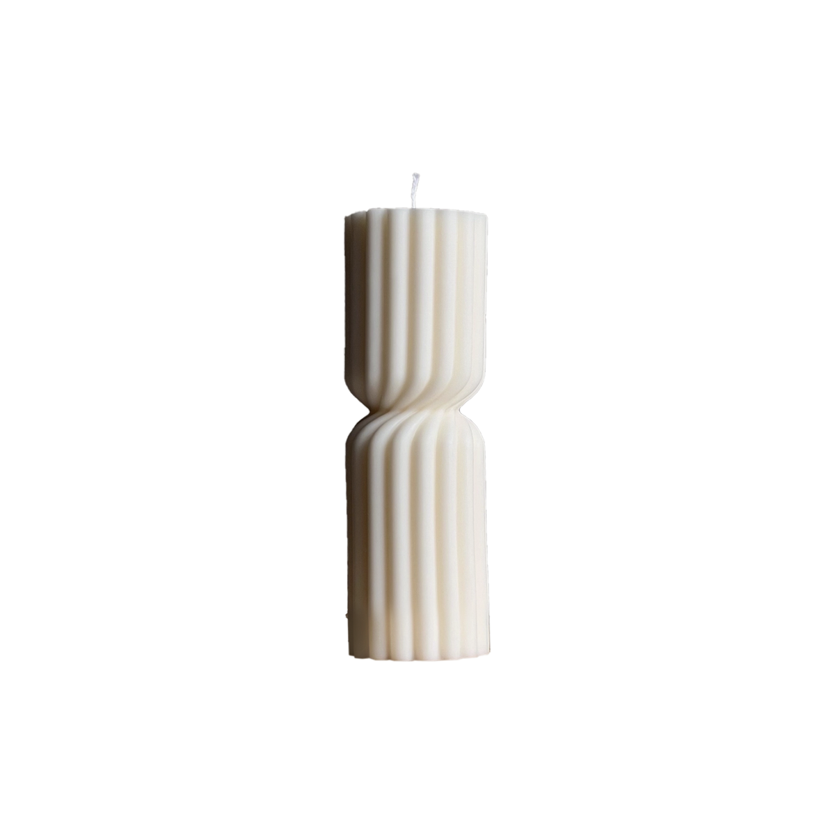 Fluted Hourglass Pillar Candle - Source by Studio Skara, view 2