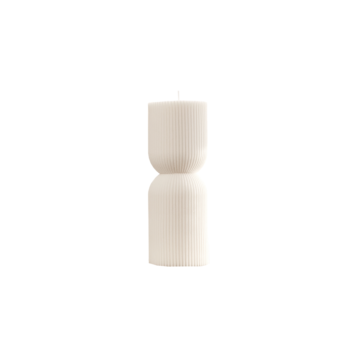Ribbed Hourglass Pillar Candle - Source by Studio Skara, view 2