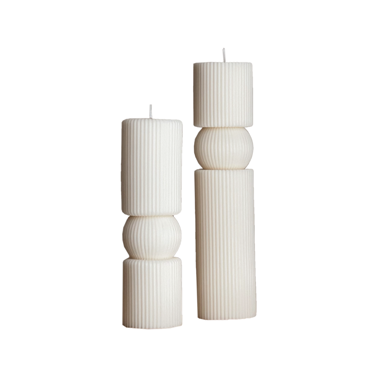 Roman Ribbed Pillar Candle - Source by Studio Skara