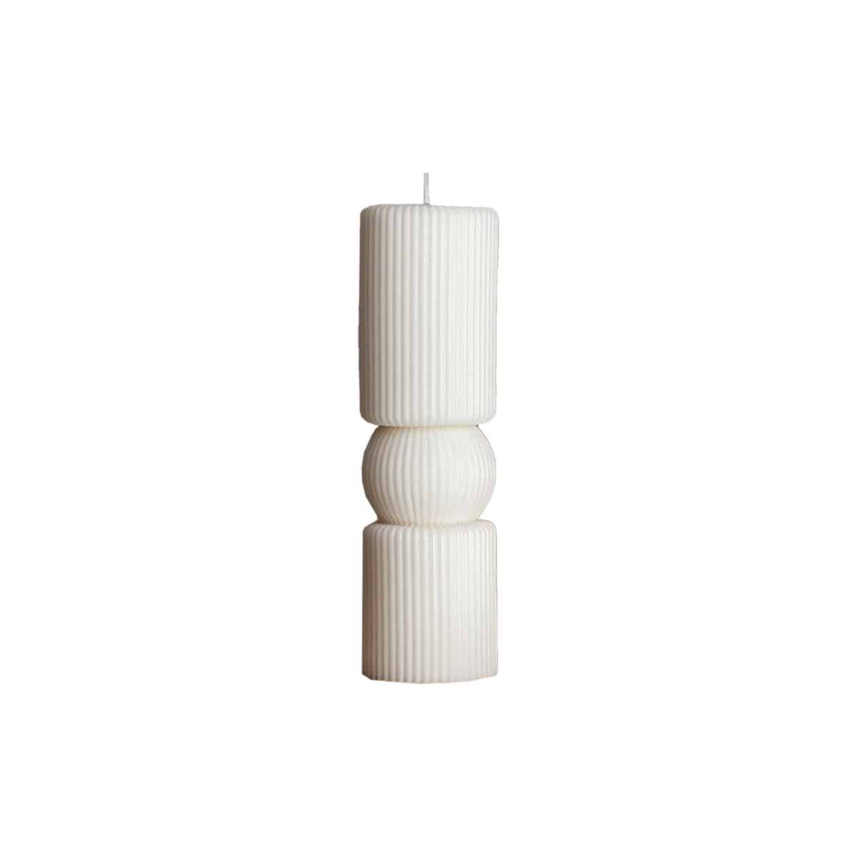 Roman Ribbed Pillar Candle - Source by Studio Skara, view 2