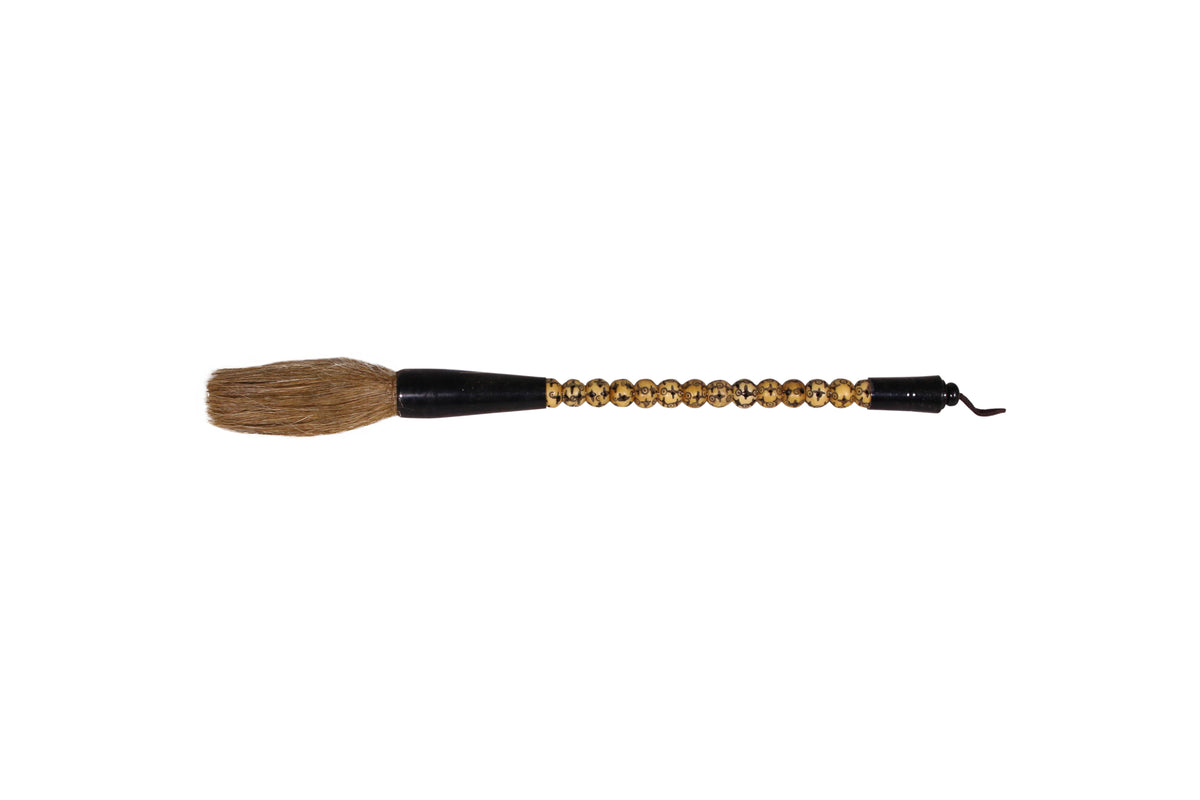 Approx. 9 Inches Long Carved Bone Ball Calligraphy Brush