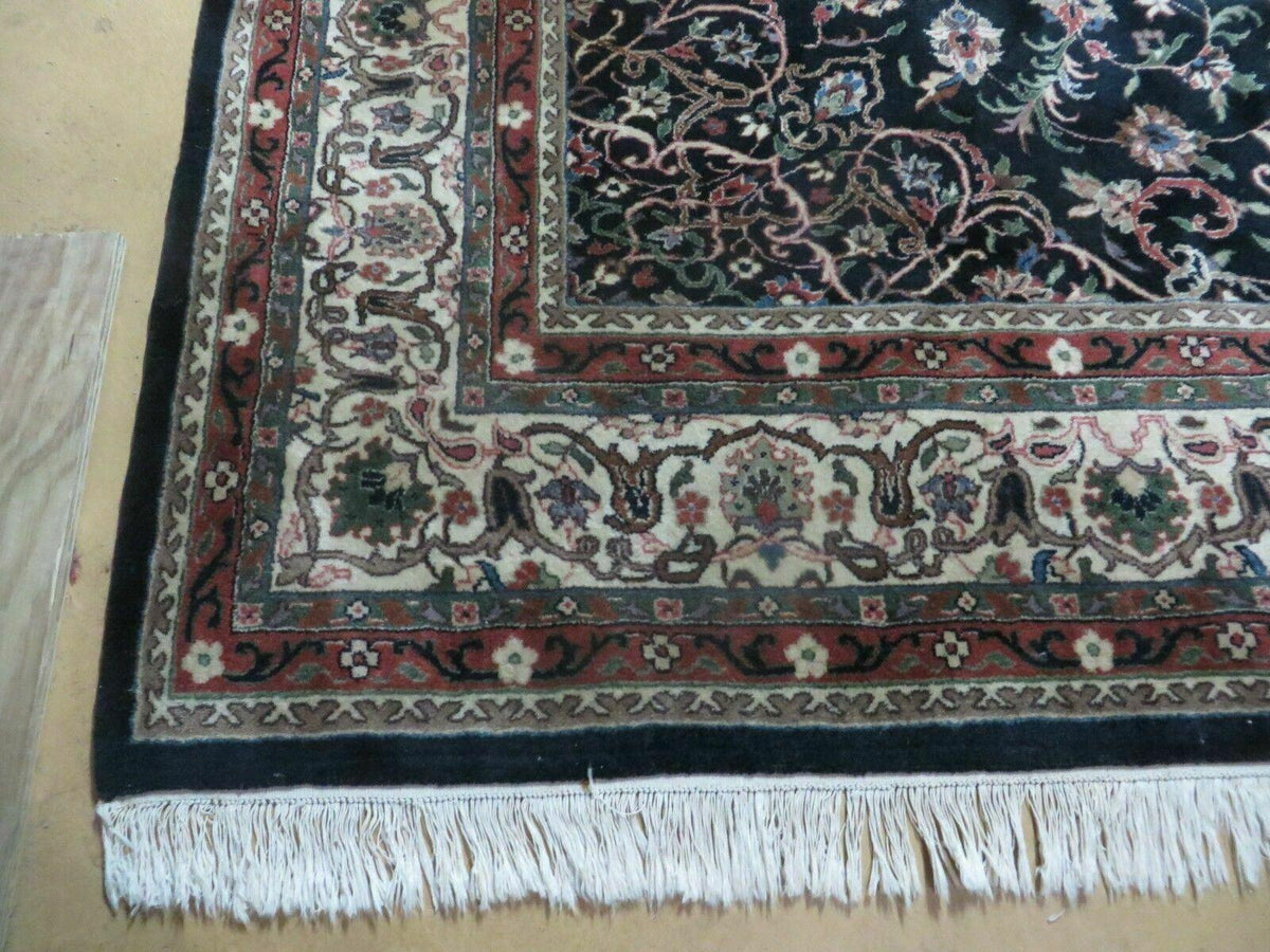 Indo Persian Rug 8x10, Wool Handmade Floral Carpet - Jewel Rugs, view 8