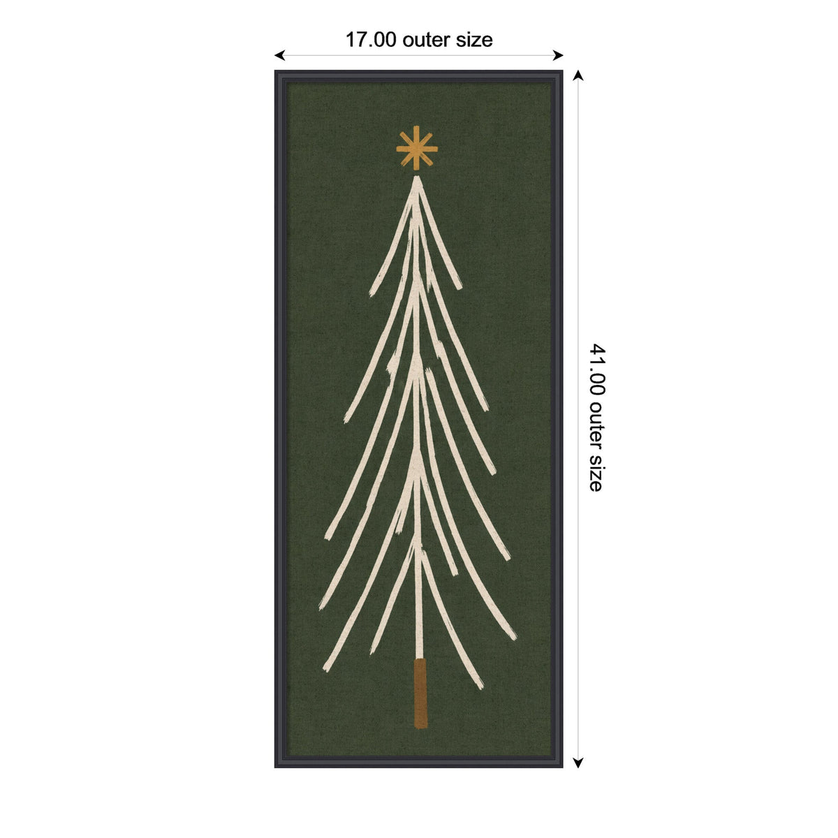 Kate and Laurel Framed Fabric Pinboard Minimalist Tree Panel
