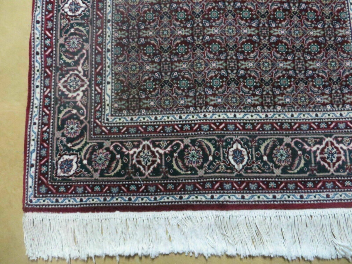 3' X 5' Vintage Fine Handmade Indian Amritsar Wool Silk Rug Nice - Jewel Rugs, view 8