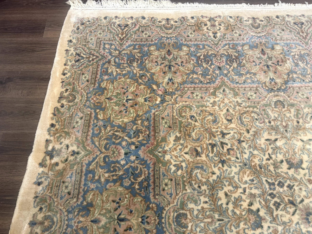Palace Size Persian Kerman Rug 12x18, Floral Semi Open Field, Signed, Fine 240 KPSI - Jewel Rugs, view 6