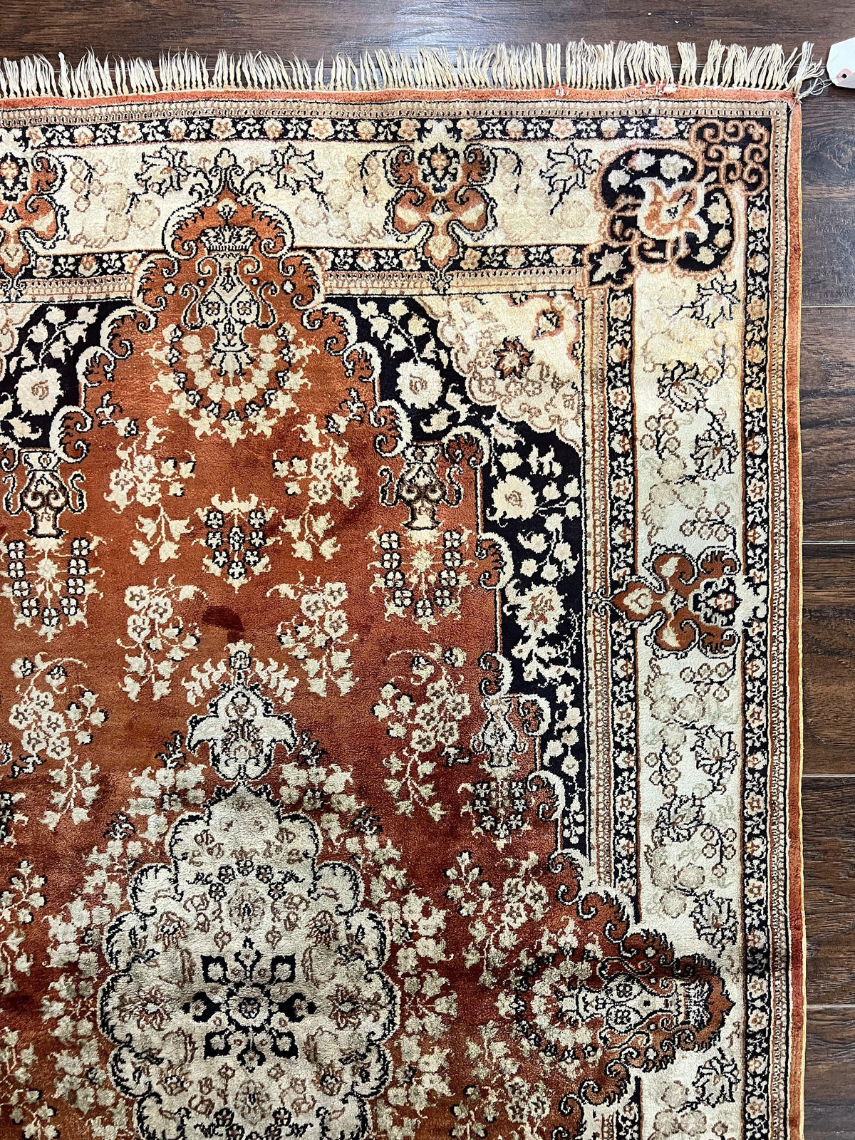 Turkish Silk Rug 3x5, Very Fine 400 KPSI, Floral Medallion, Hand Knotted - Jewel Rugs, view 8