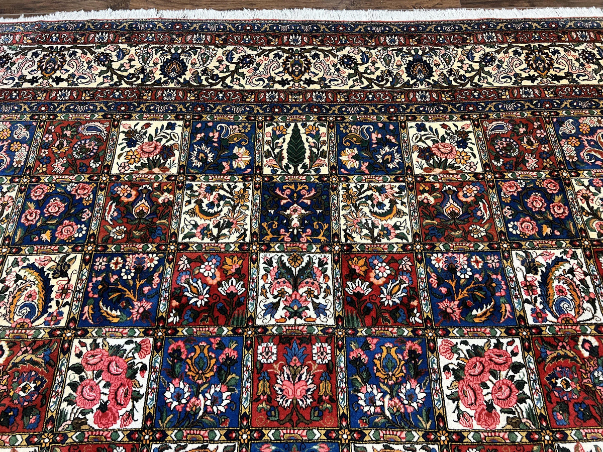 Persian Bakhtiari Rug 10x14, Multicolor Khesti Panel Design - Jewel Rugs, view 3