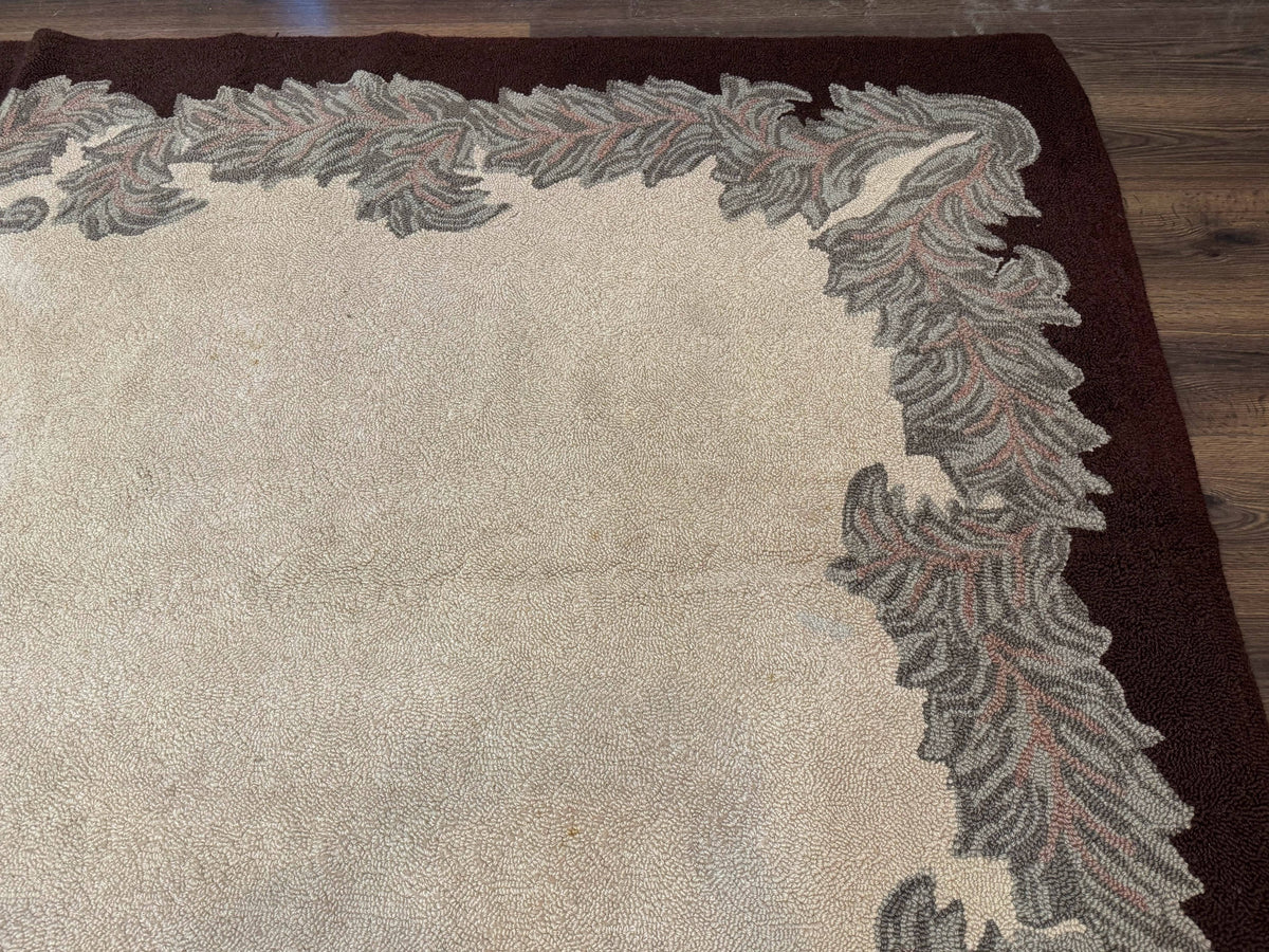 Palace Size American Hooked Rug 11x20 Aubusson Style Ivory - Jewel Rugs, view 8