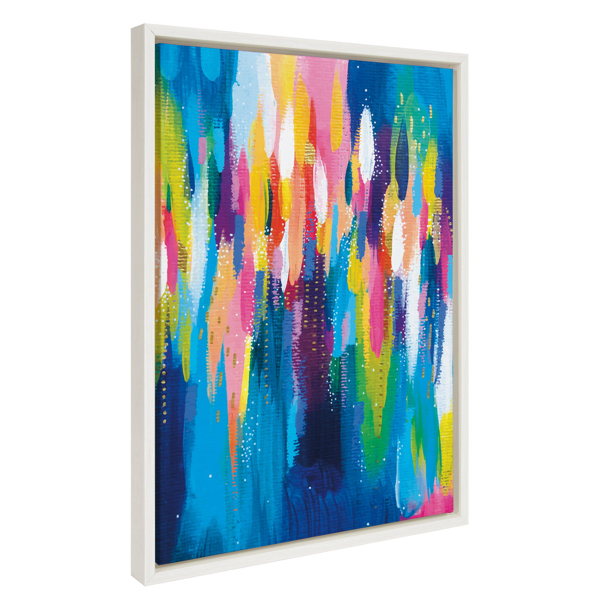 Sylvie EV Bright Brush Strokes 033 Framed Canvas by Ettavee
