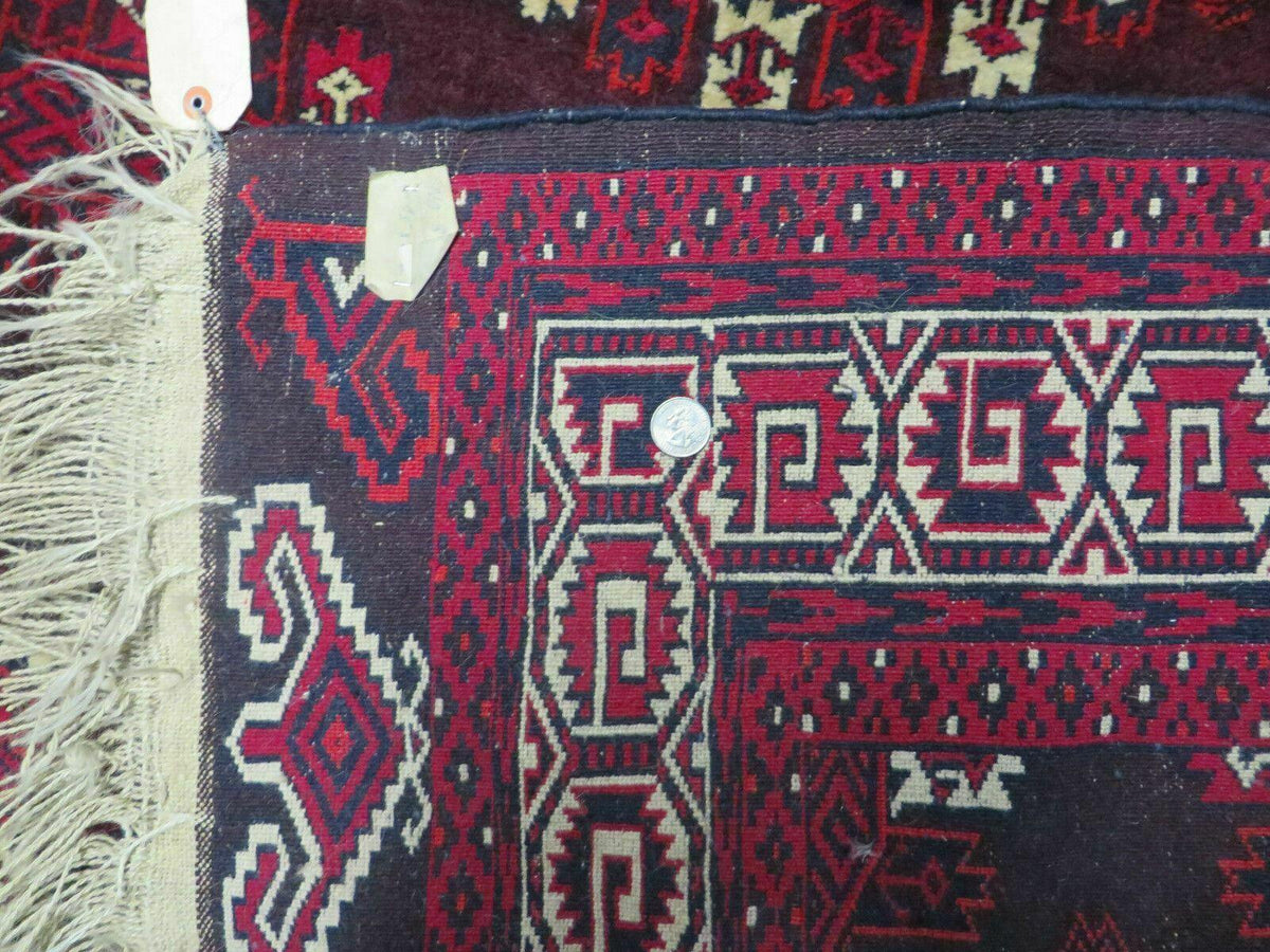 7' X 10' Antique Handmade Yamud Turkoman Wool Rug Excellent - Jewel Rugs, view 11