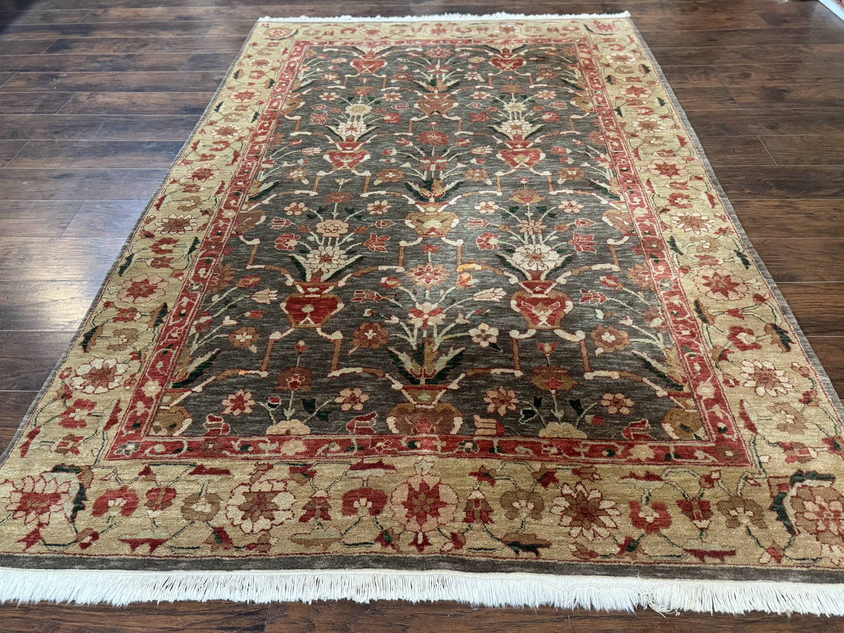 Pak Persian Mahal Rug 6x9, Floral Handmade Wool Traditional Oriental Carpet - Jewel Rugs, view 2