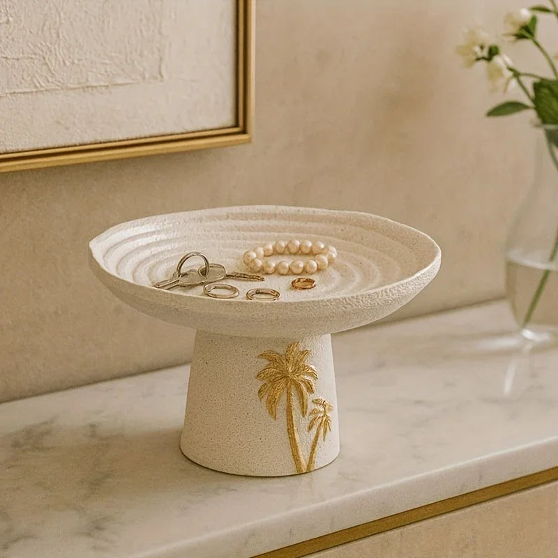 Ceramic Tray - Golden Palm Serving — House of Avana, view 1 of 10