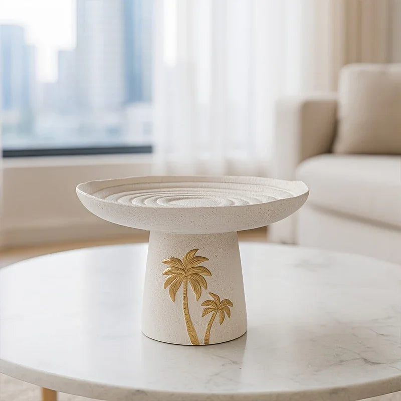 Ceramic Tray - Golden Palm Serving — House of Avana, view 2 of 10