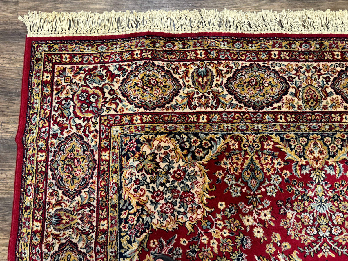 Persian Wool Rug 7x10, Couristan Carpet, Belgium Power Loomed Rug, Red, Floral, Traditional - Jewel Rugs, view 6