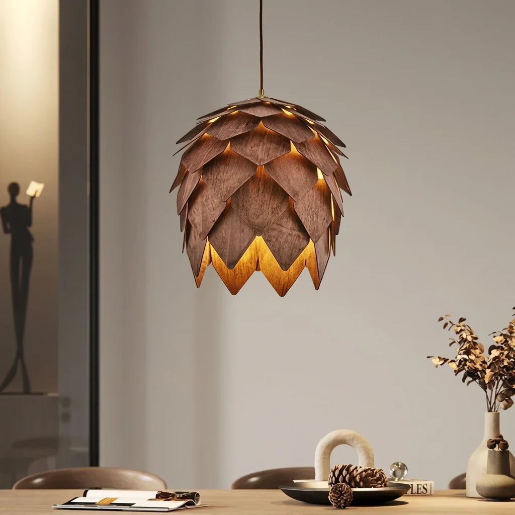 Chandelier - Retro Walnut Pendant