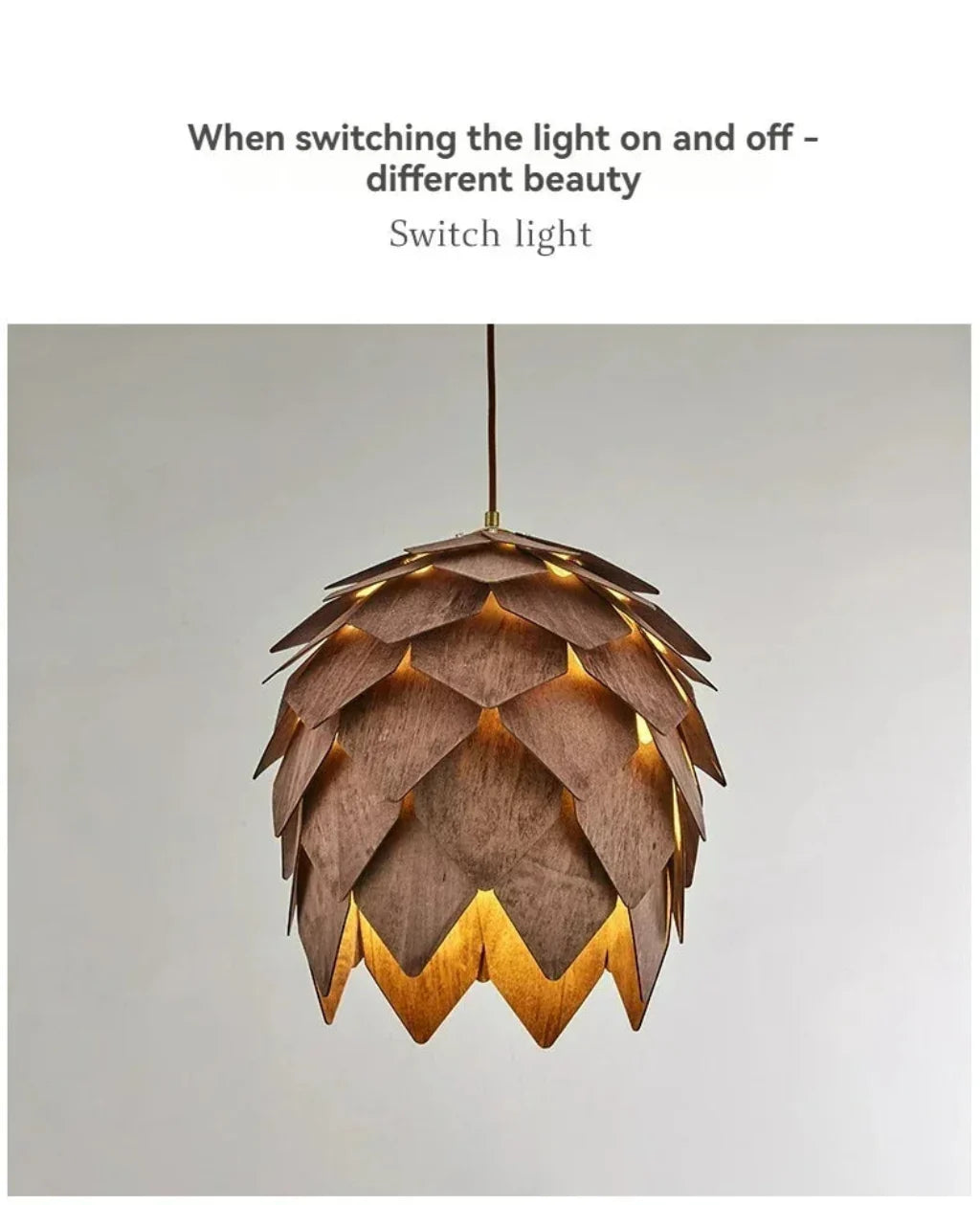 Chandelier - Retro Walnut Pendant
