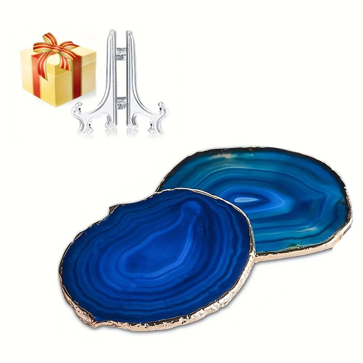 Coasters - Decorative Blue Agate 2pcs — House of Avana, view 9 of 16