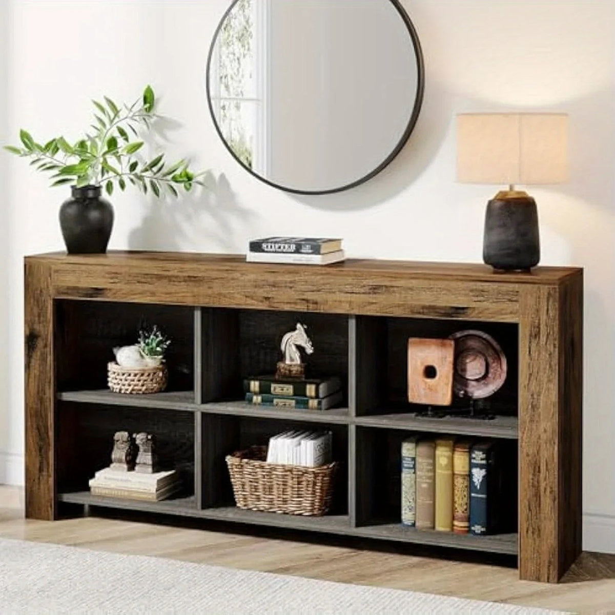 Console Table - Rustic Wood 63-Inch — House of Avana, view 1 of 20