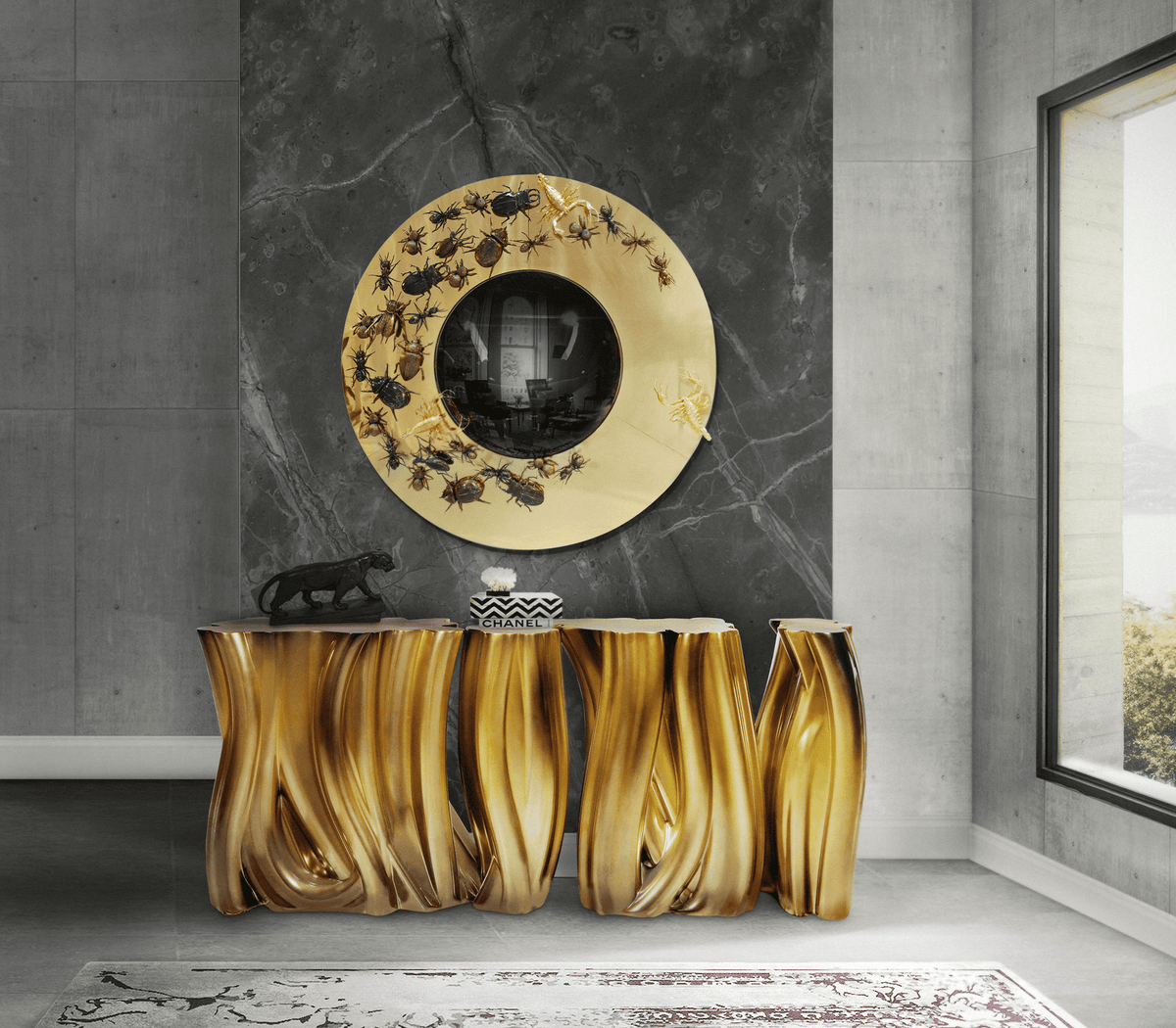 Convex Metamorphosis Mirror by Boca do Lobo – view 4