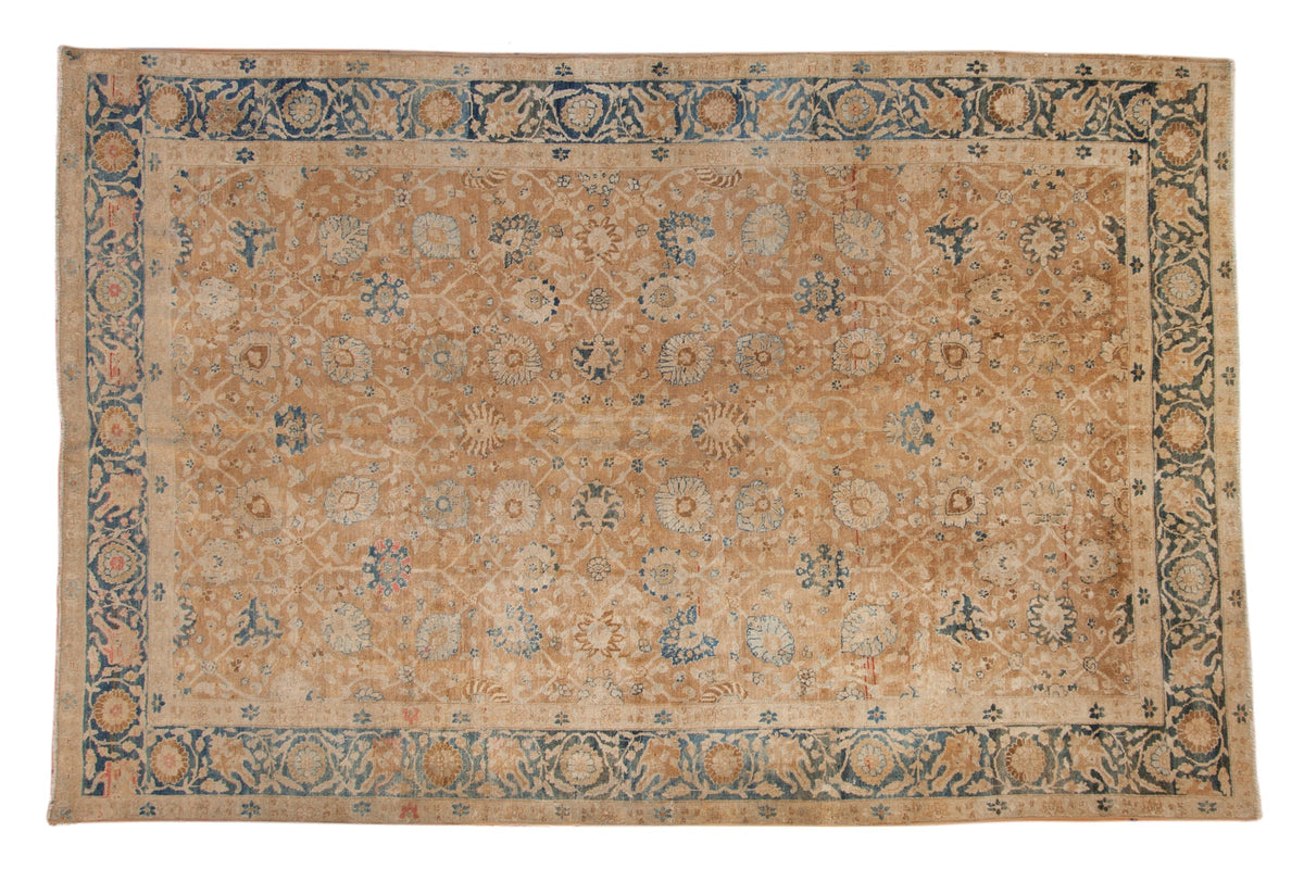 7x11 Antique Distressed Gold Wash Khoy Carpet