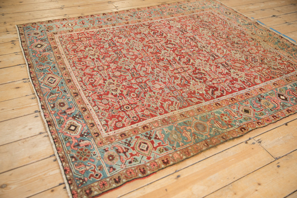 4.5x6 Antique Heriz Rug