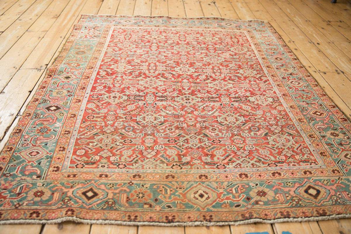 4.5x6 Antique Heriz Rug