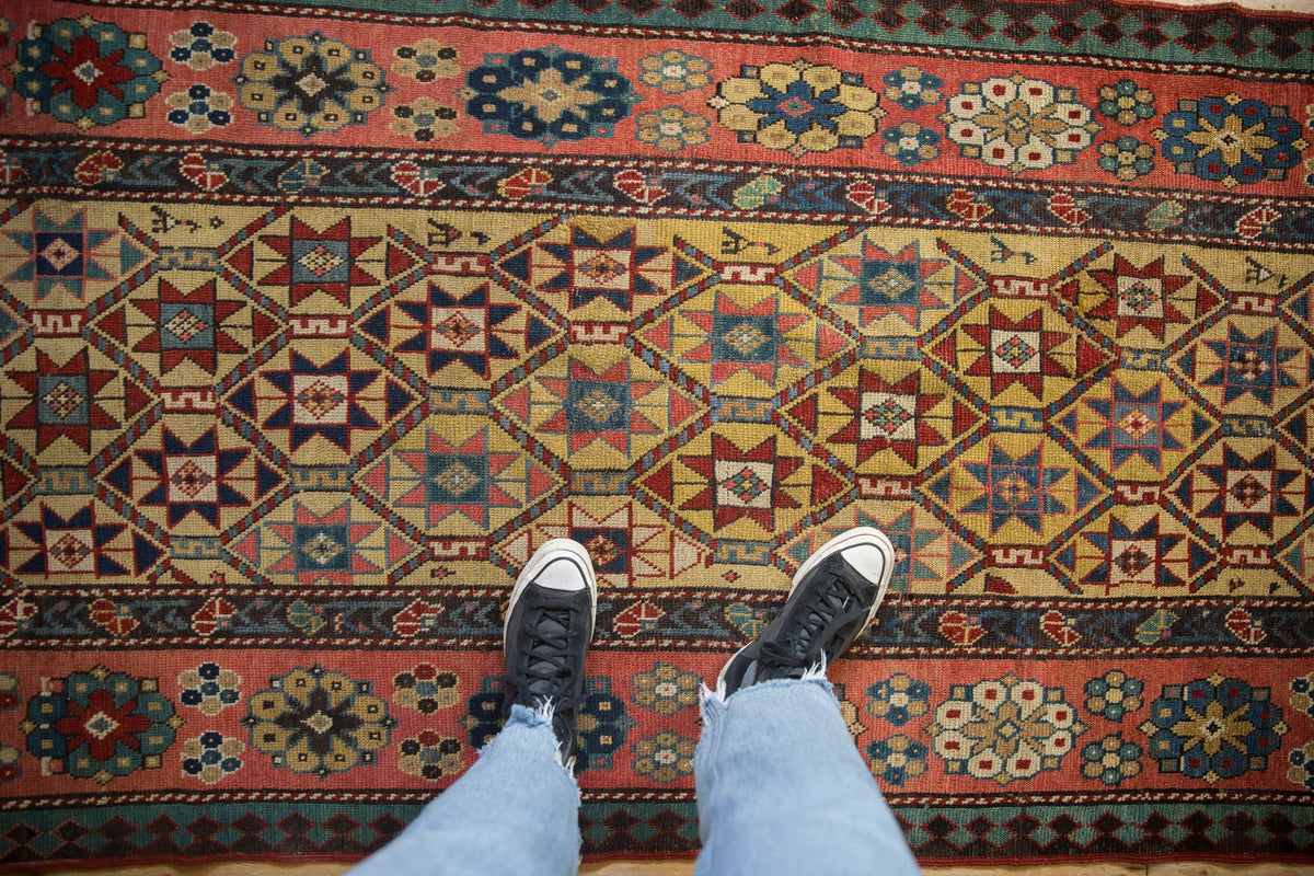 4x11.5 Antique Kazak Rug Runner