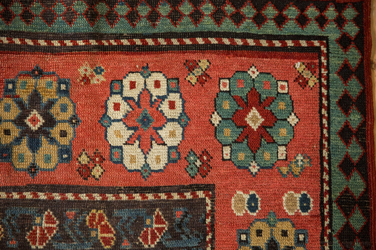 4x11.5 Antique Kazak Rug Runner