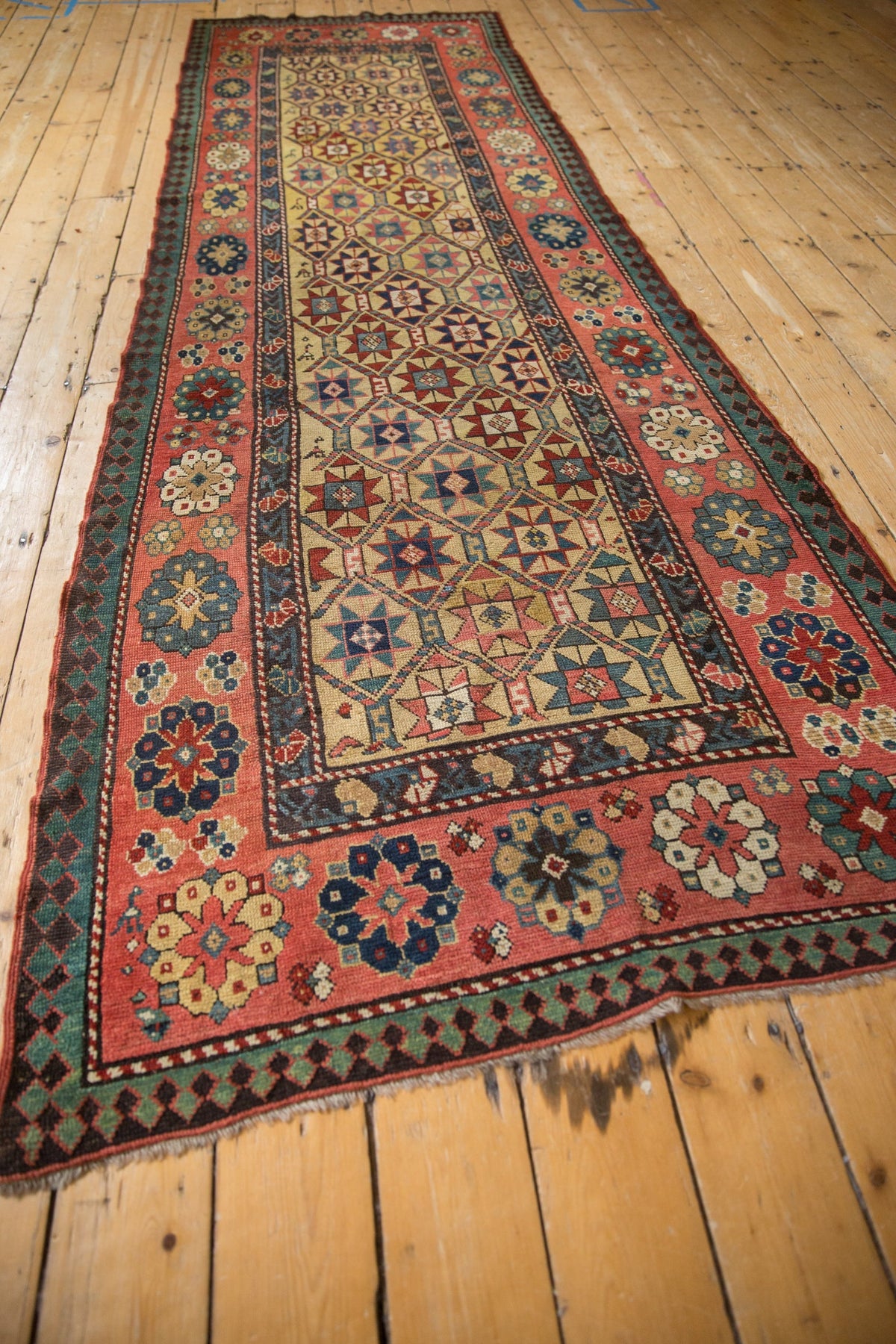 4x11.5 Antique Kazak Rug Runner