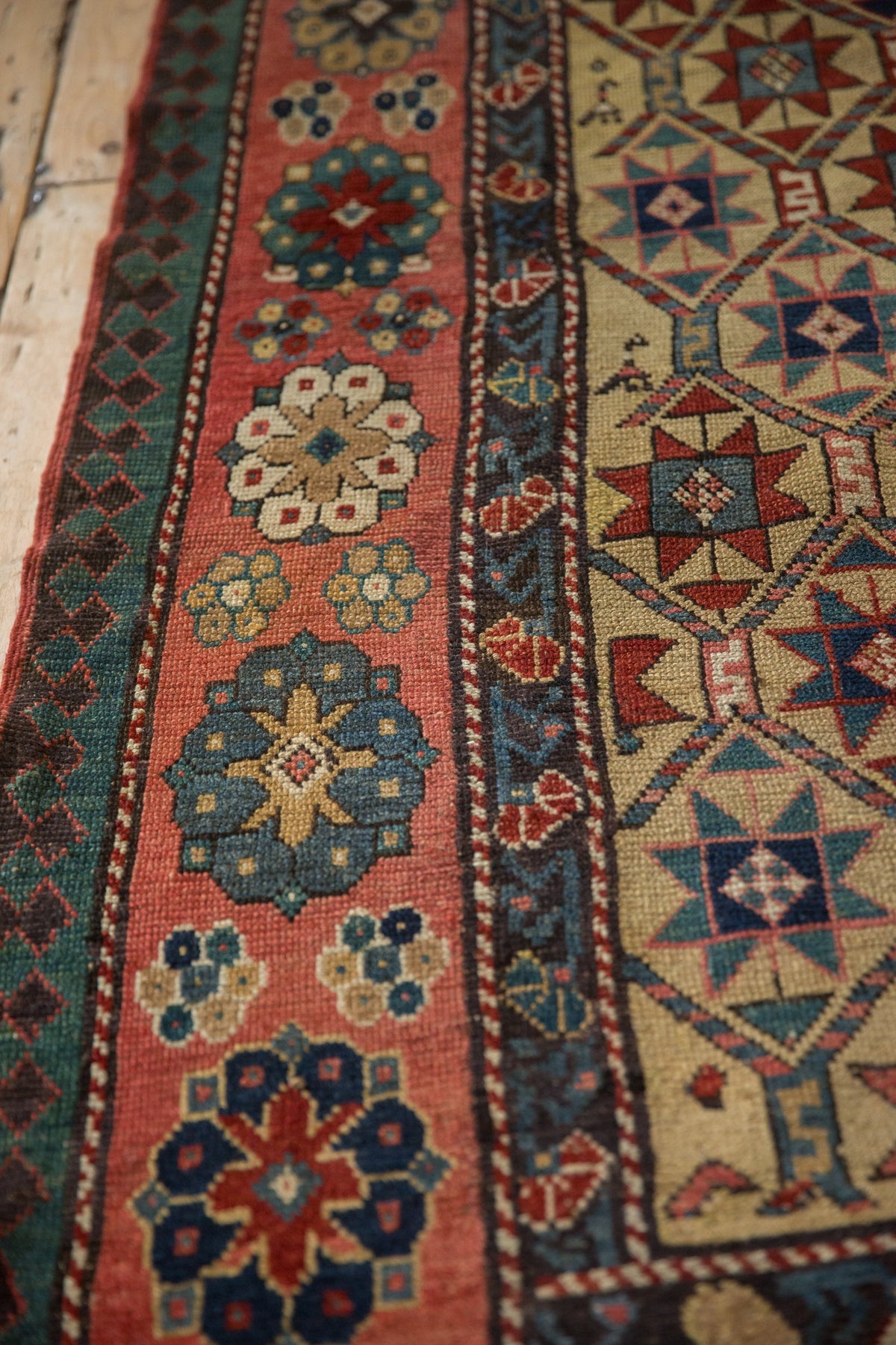 4x11.5 Antique Kazak Rug Runner