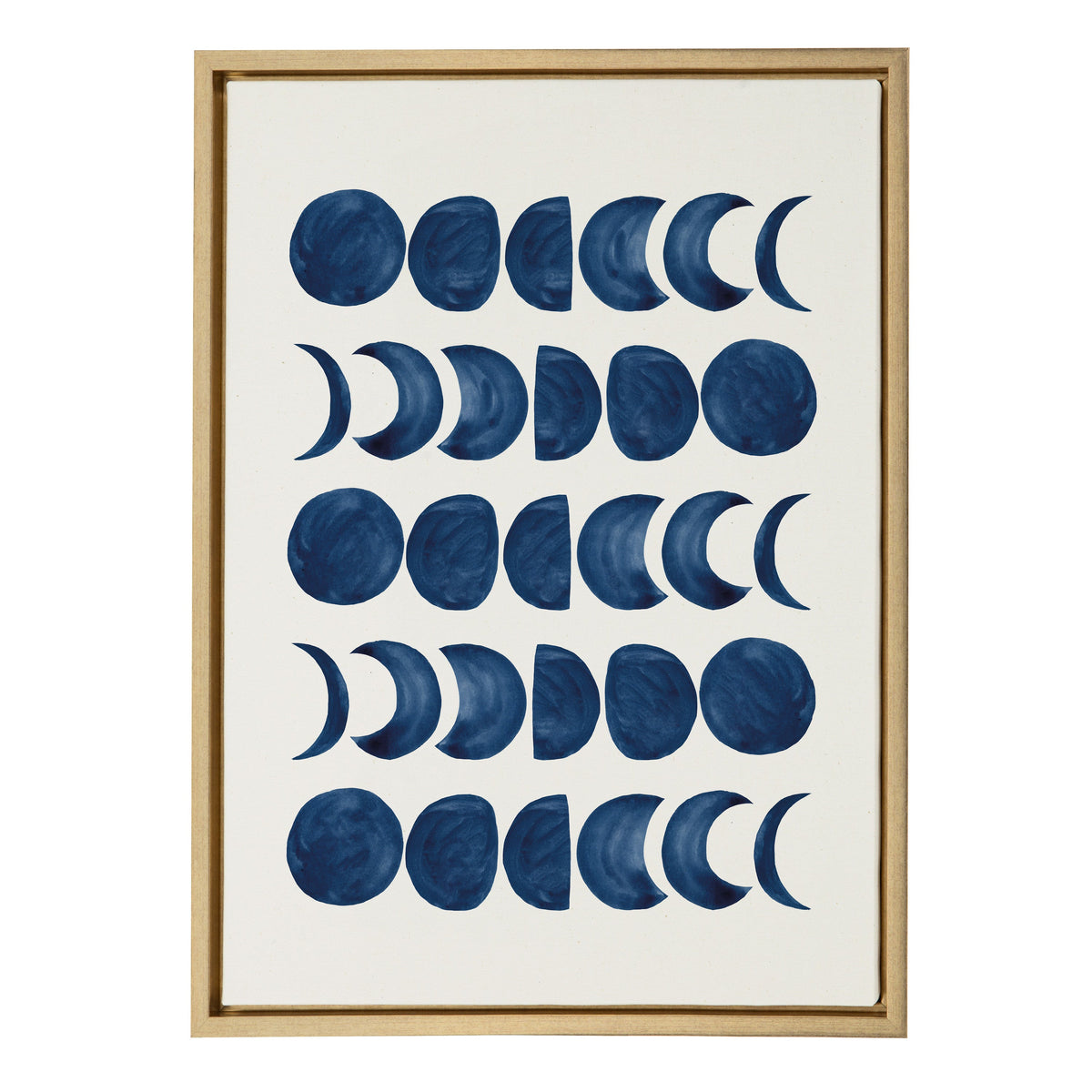 Sylvie Moon Phases Framed Canvas by Teju Reval of SnazzyHues