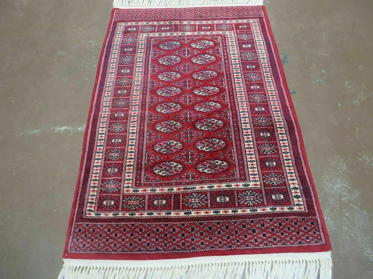 3' X 5' Vintage Fine Handmade Turkoman Bokhara Yamud Rug Carpet Nice - Jewel Rugs, view 2