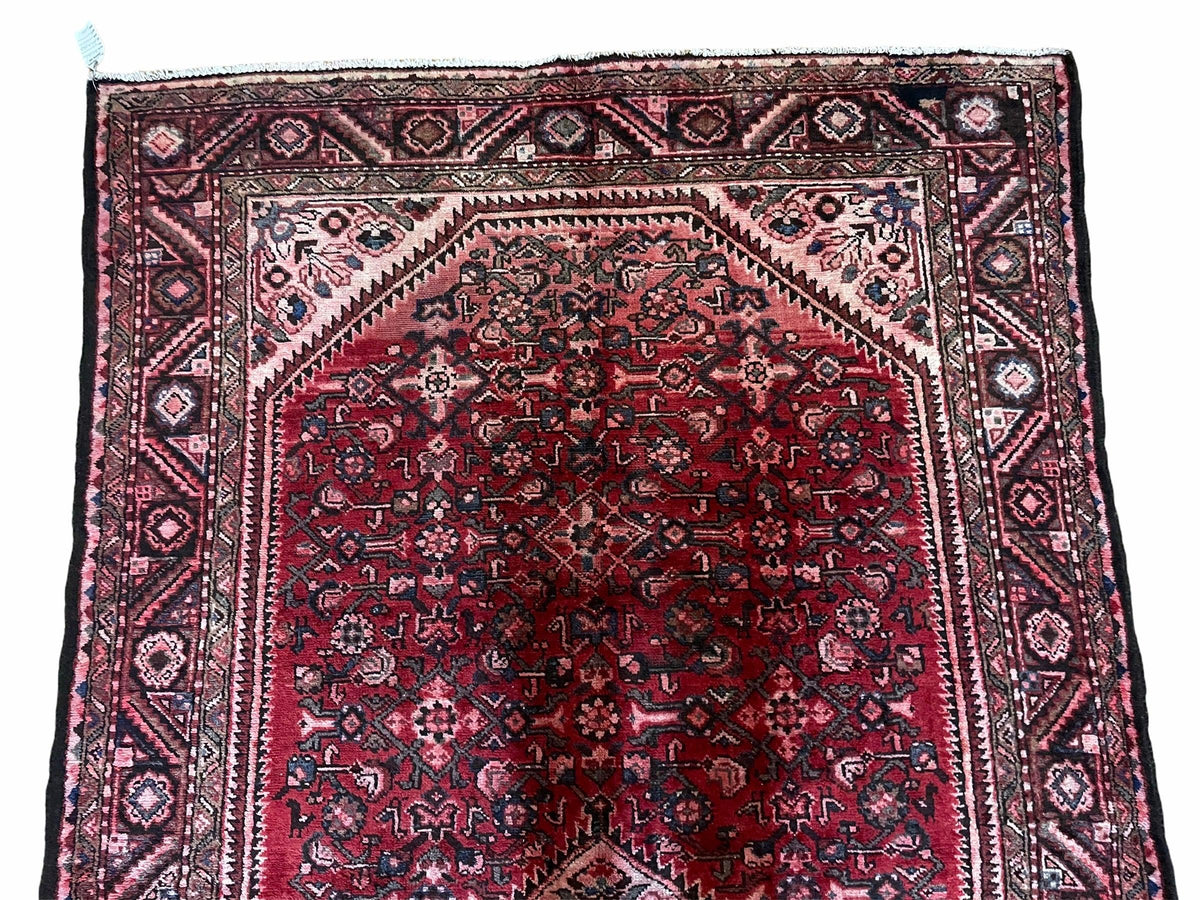 5.5 X 10 Antique Handmade Wool Tribal Gallery Rug All Over Red Runner Corridor - Jewel Rugs, view 13