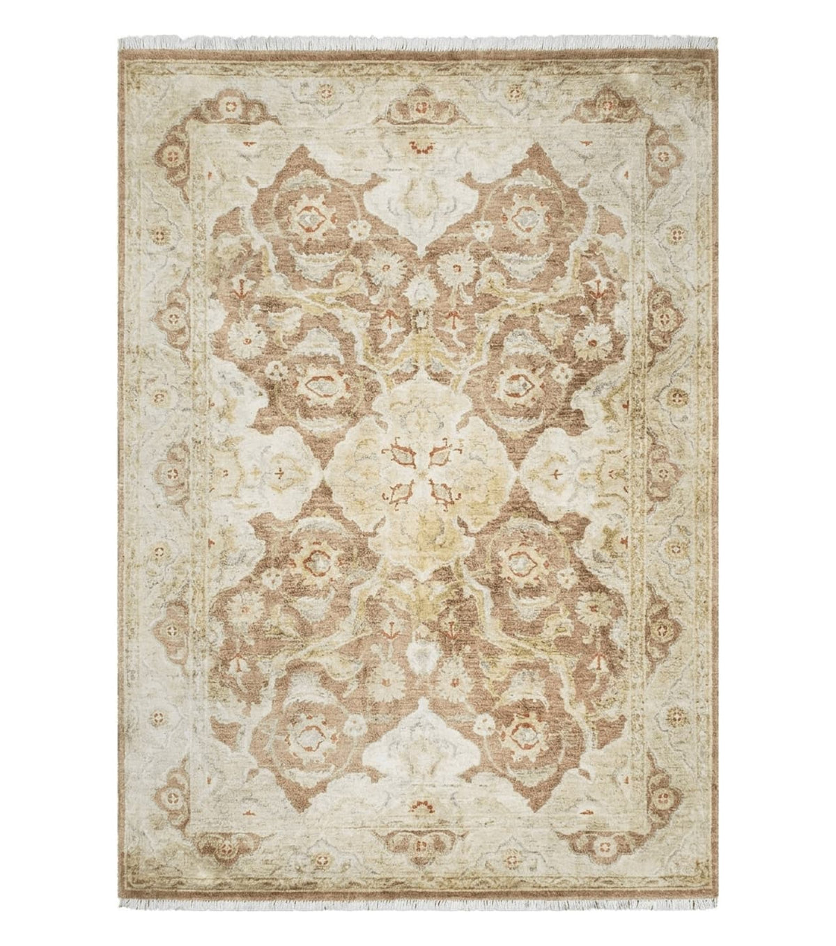 6x9 Pakistani Peshawar Rug, Handmade Wool Carpet, Soft Neutral Colors Rug, Vintage Rug for Modern Home - Jewel Rugs
