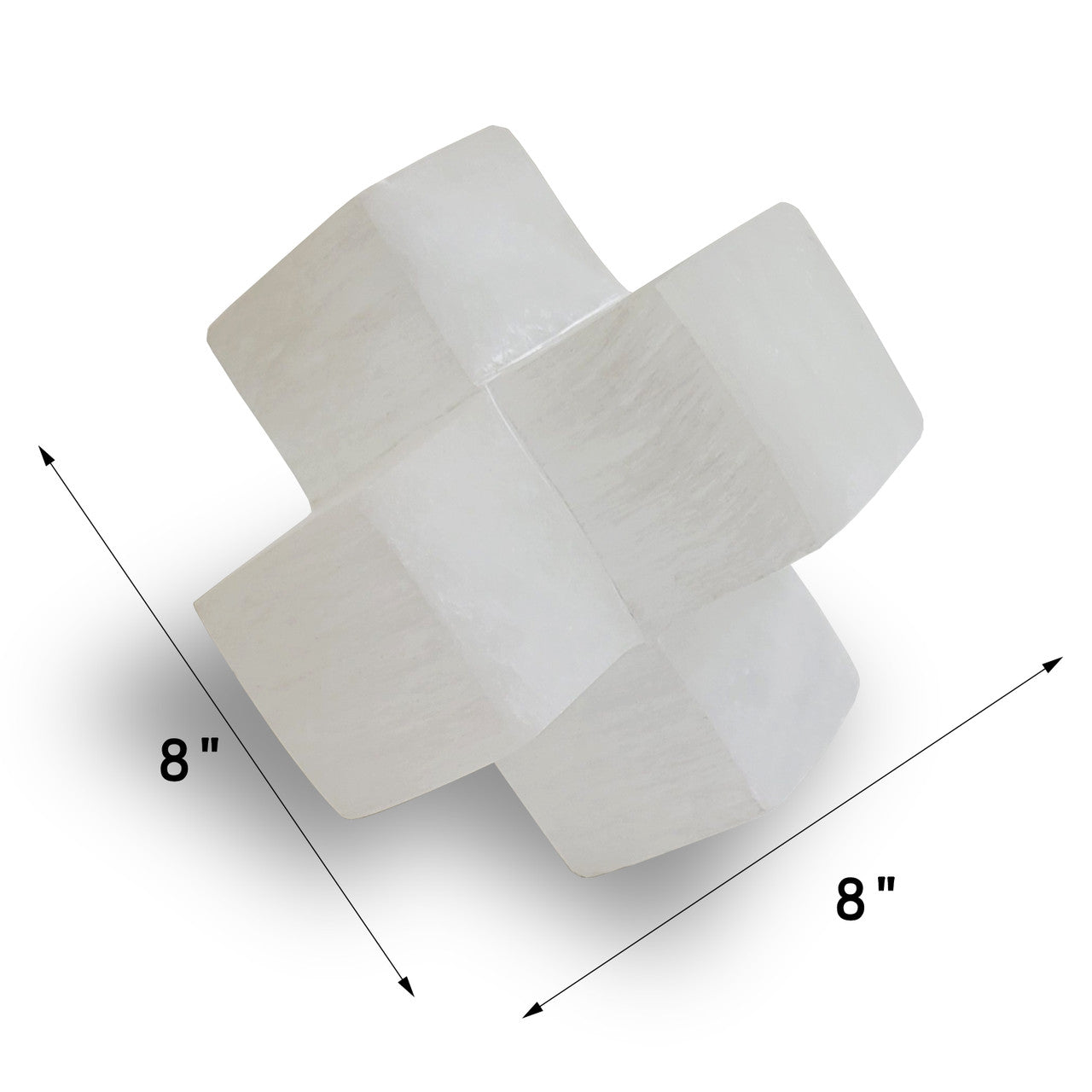 Selenite Cross Dec. Matt Approx. 7x7x7