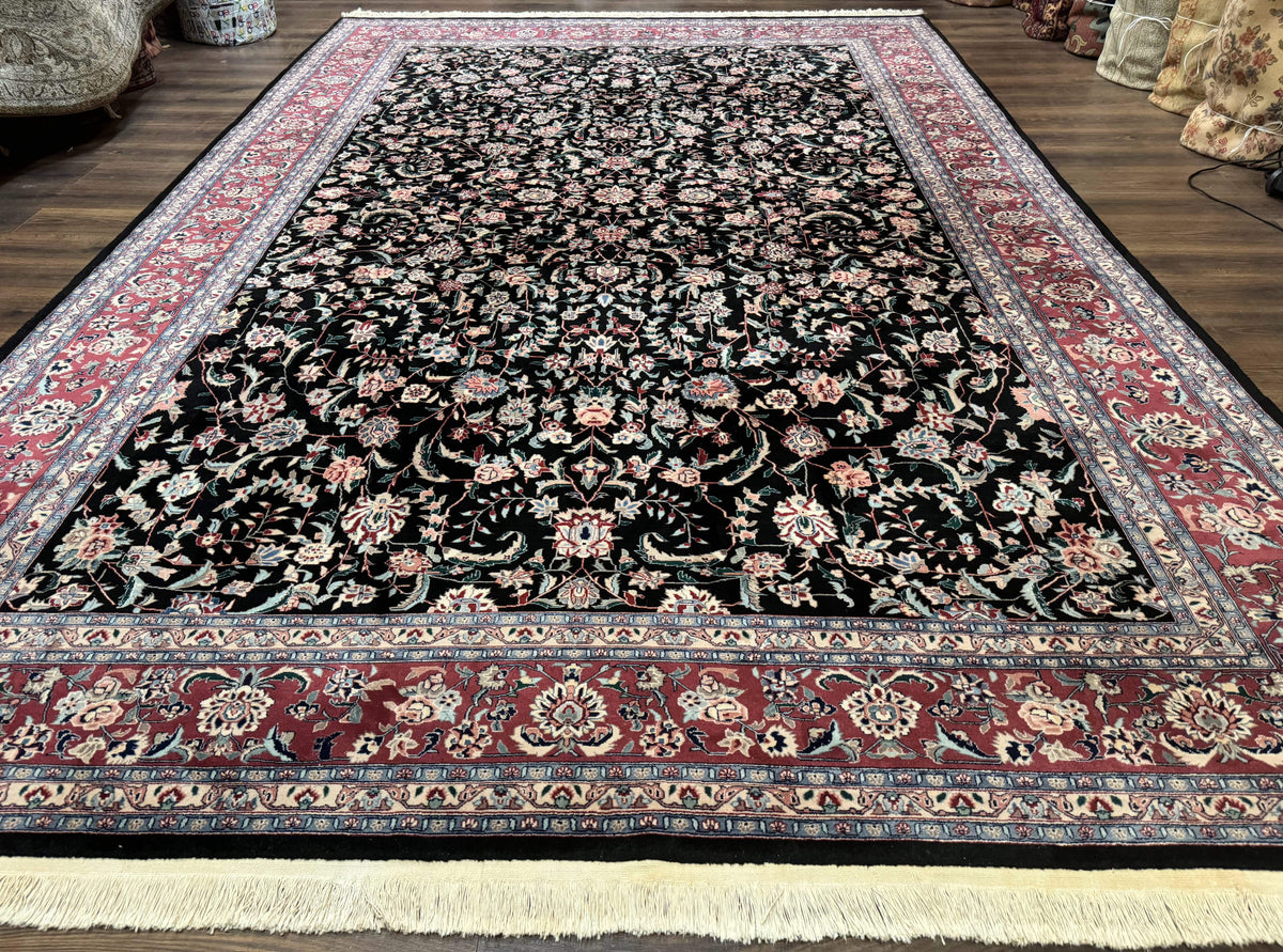 Large Sino Persian Rug 10x15, Floral Allover, Hand Knotted Wool Carpet, Fine - Jewel Rugs, view 2