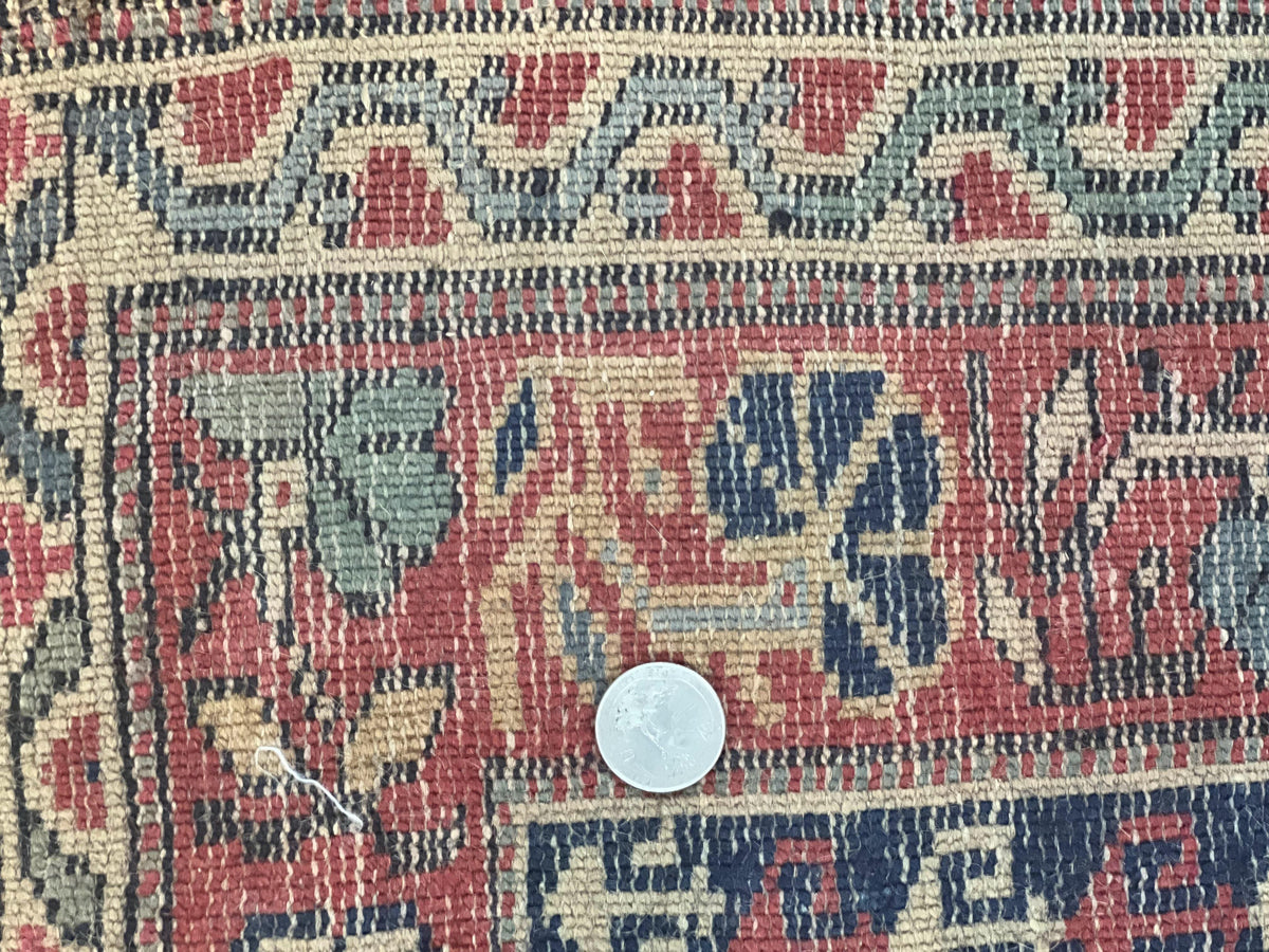 Antique Turkish Sparta Rug 3x4, Geometric Caucasian Pattern, Vintage Handmade Tribal Wool Carpet - Jewel Rugs, view 10