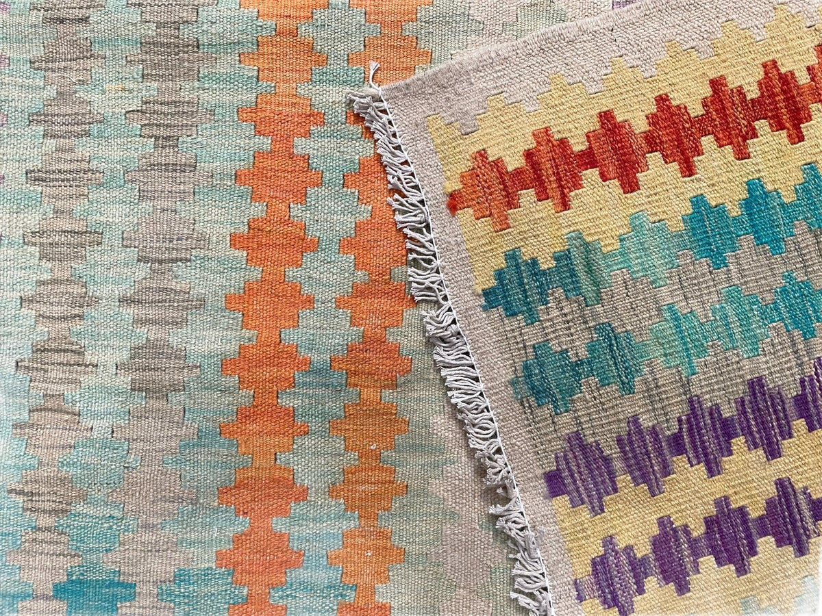 Colorful Kilim Rug 6x8 Multicolor Turkish Kilim Rug 6 x 8 Flat Weave Kilim Playful Anatolian Kilim Wool Kilim New Rug - Jewel Rugs, view 10