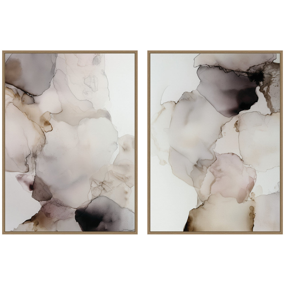 Smoke No. 1 & No. 2 2 Piece Framed Canvas Wall Art Set by Amy Lighthall