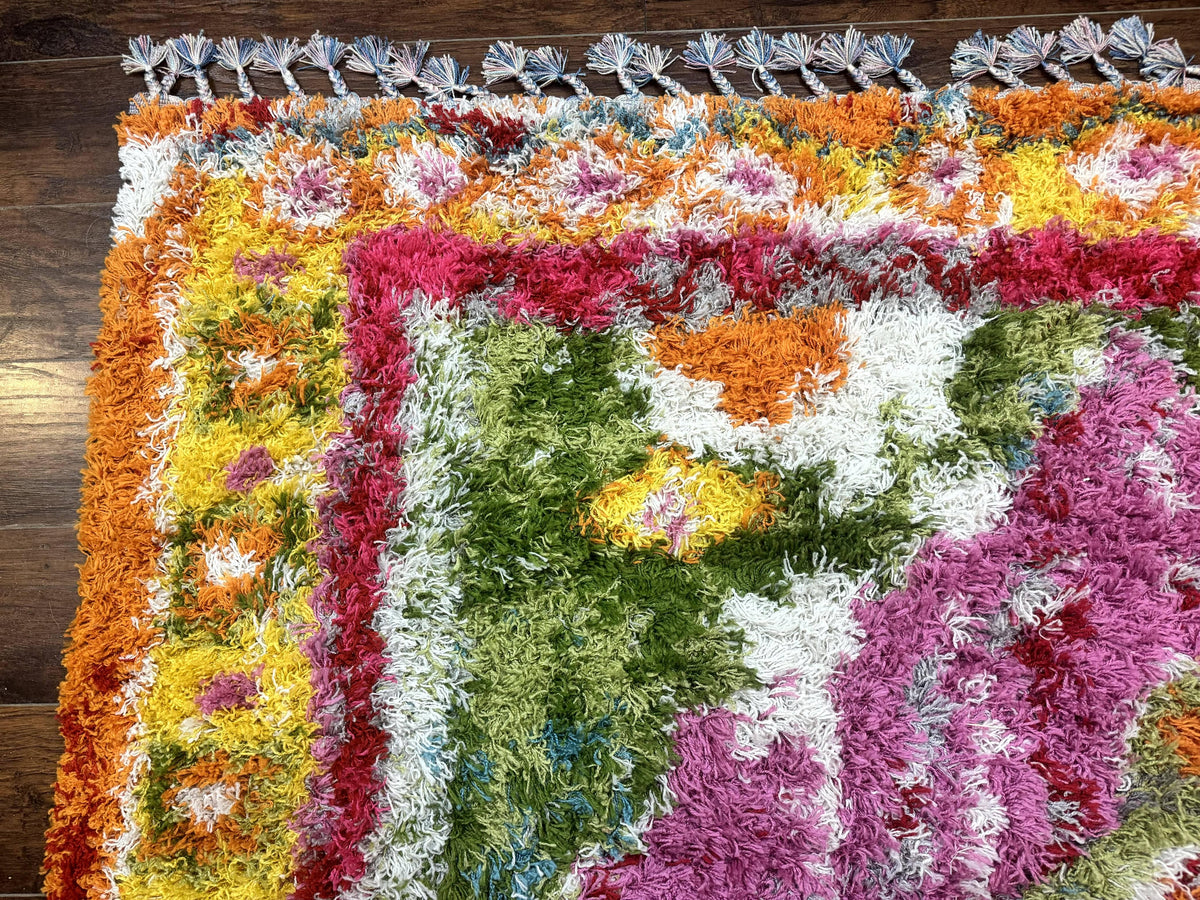 Colorful Shag Rug 8x10, Fuchsia and Multicolor - Jewel Rugs, view 7